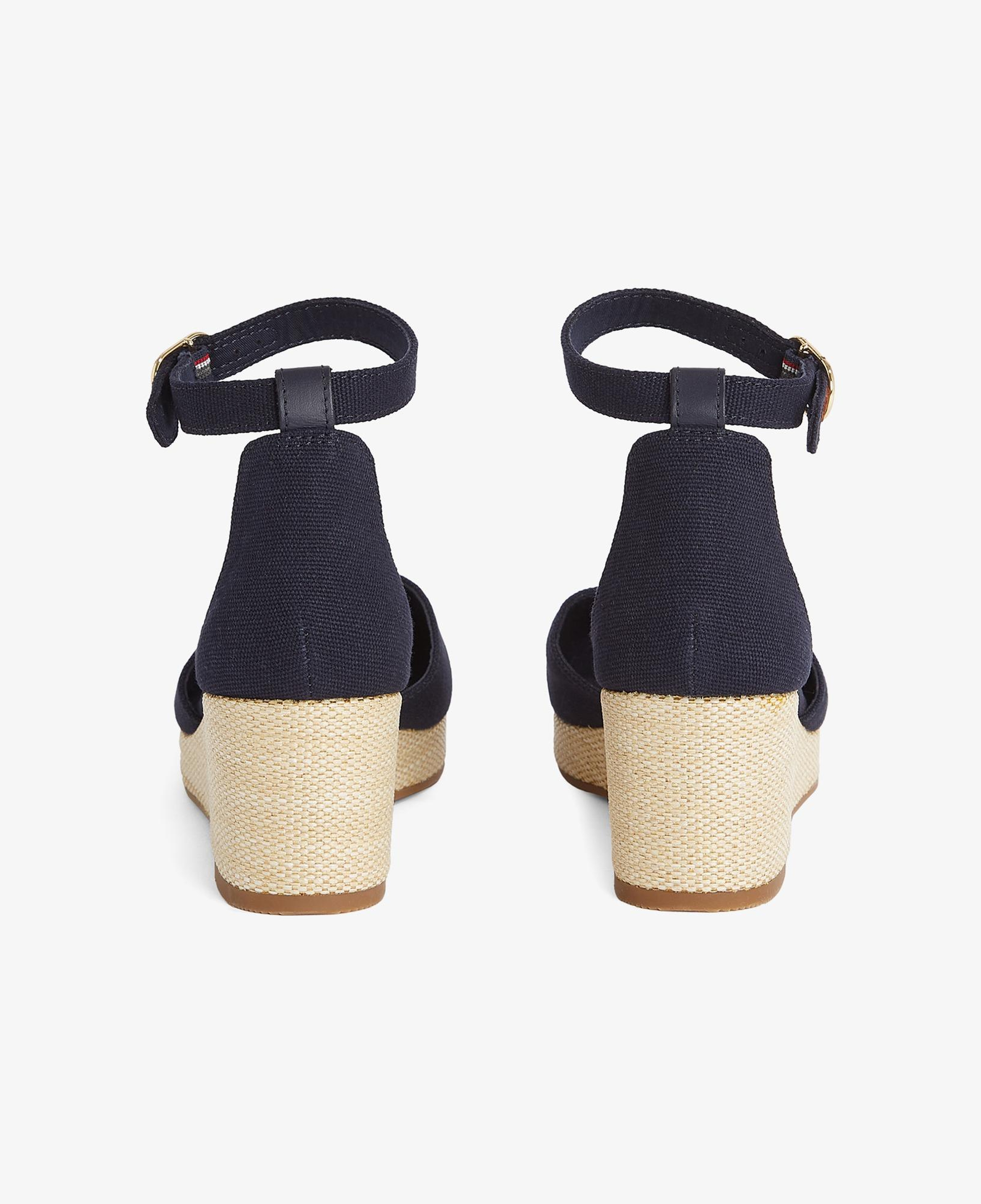 Tommy Hilfiger Flag Closed Toe Mid Wedge Kadın Lacivert Sandalet