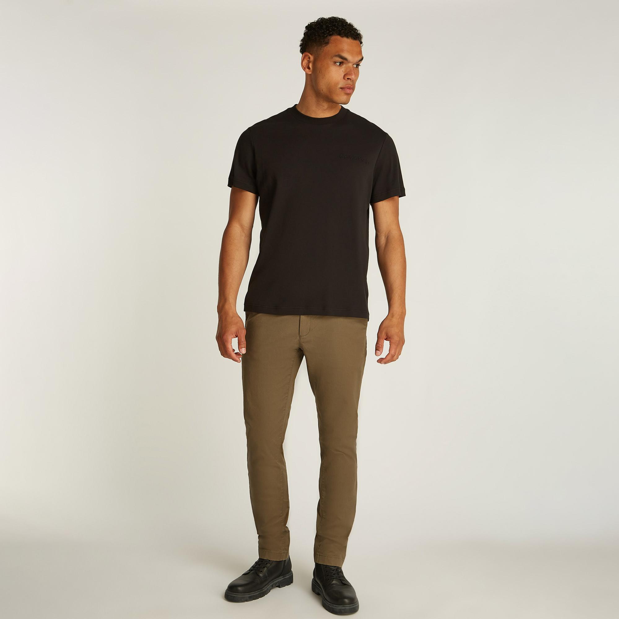 Calvin Klein Embossed Logo Erkek Siyah T-Shirt