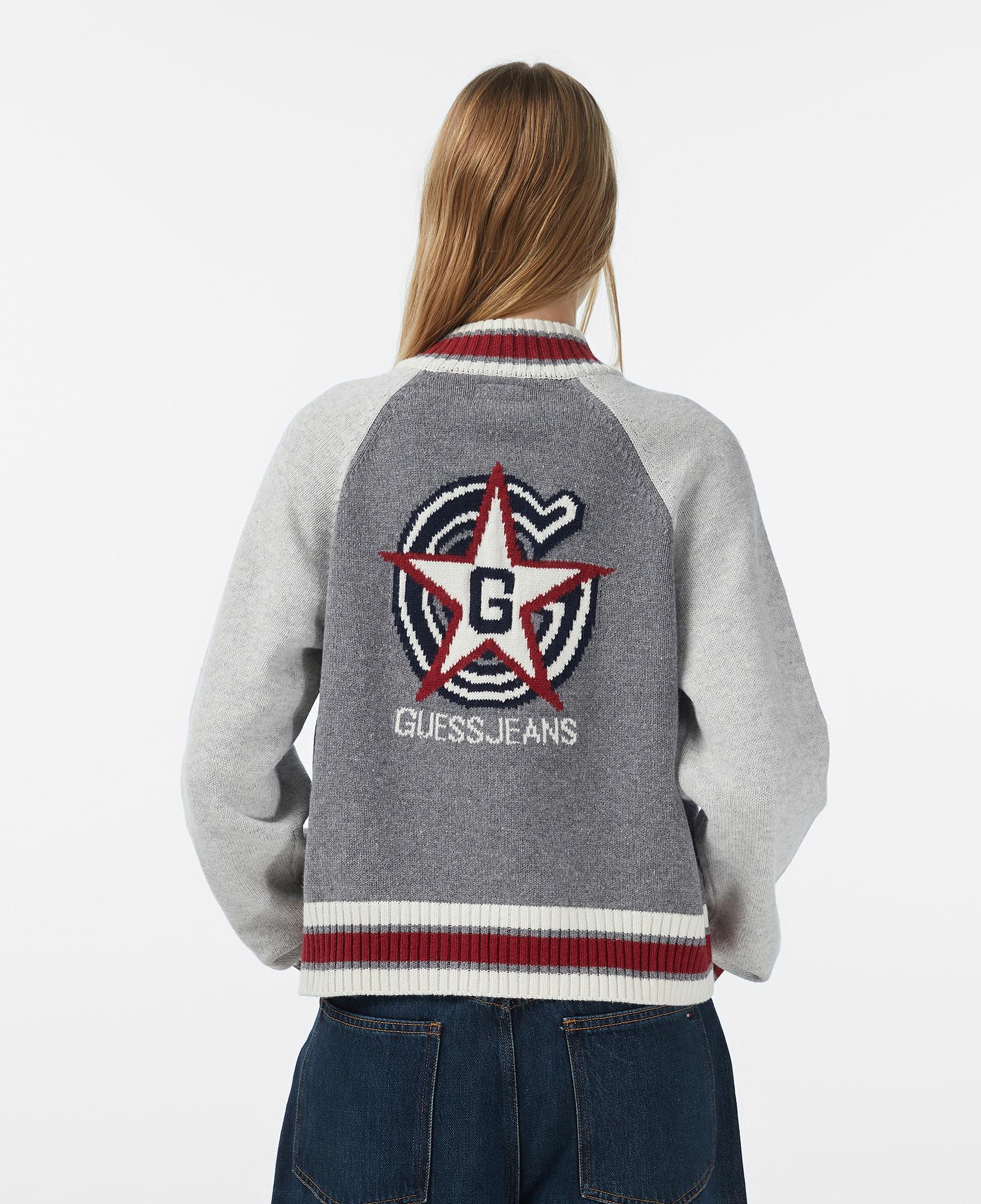 Guess Zipped Back In Yün Karışımlı Kadın Gri Triko