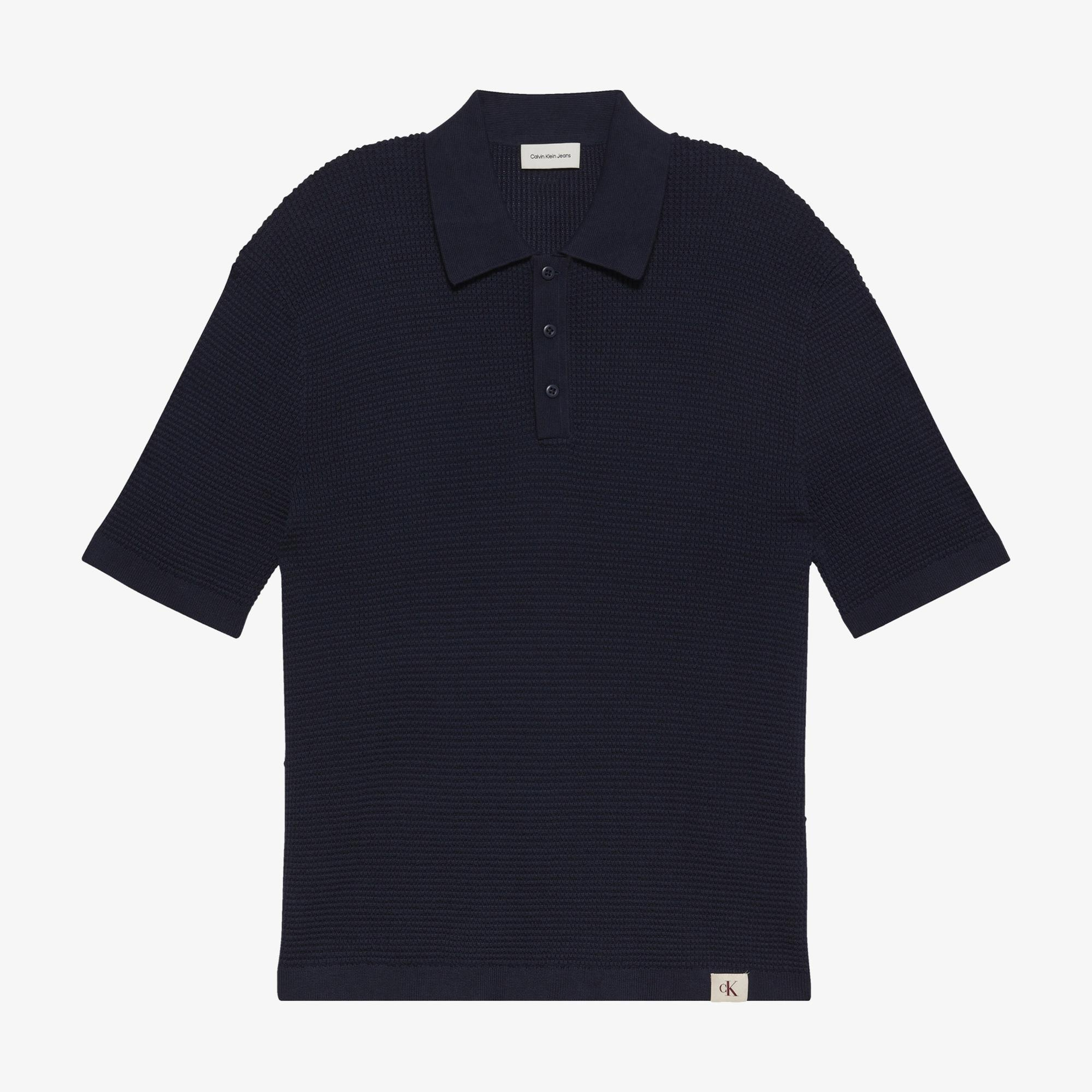 Calvin Klein Cotton Erkek Lacivert Triko