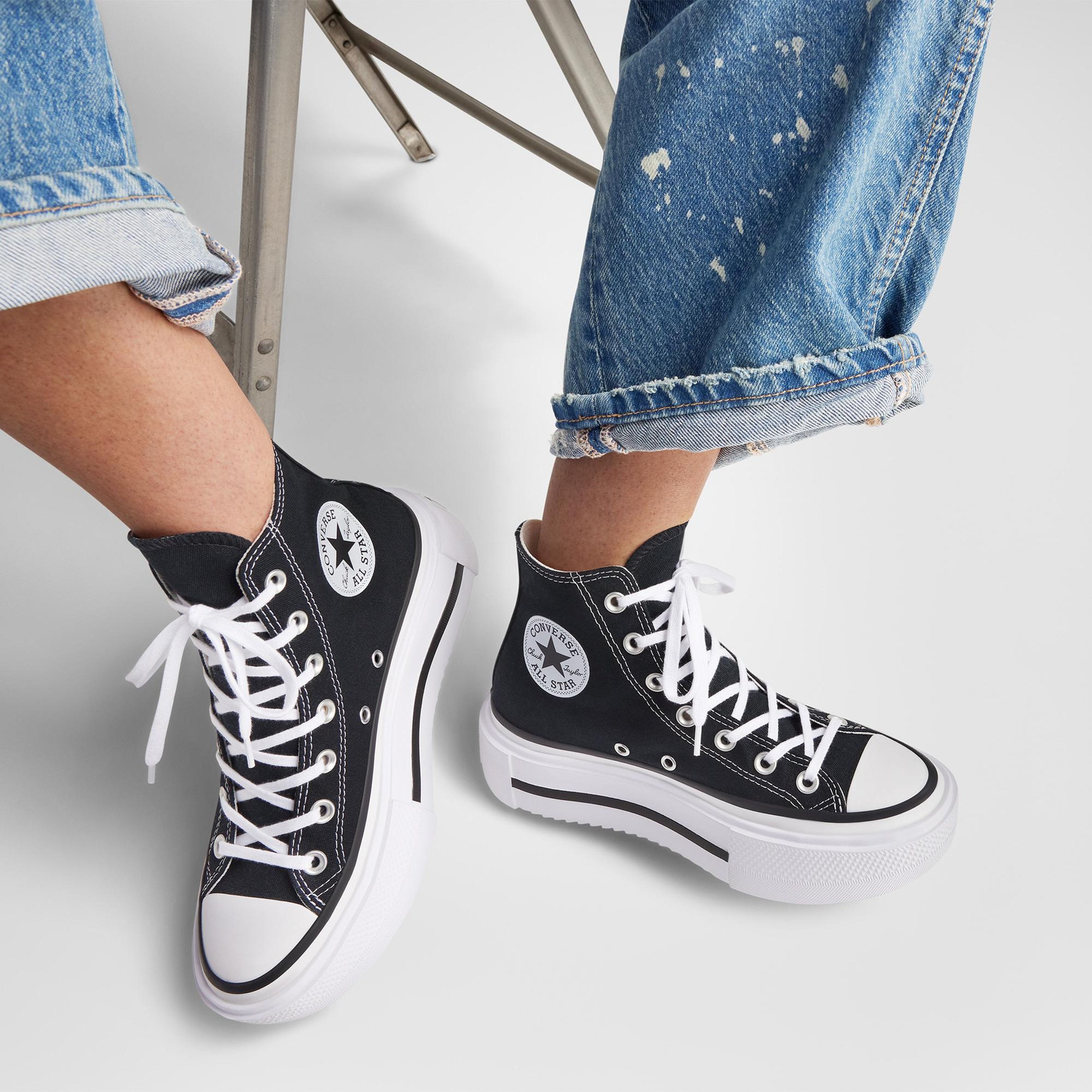Converse Chuck Taylor All Star Lift Double Stack Unisex Siyah Sneaker