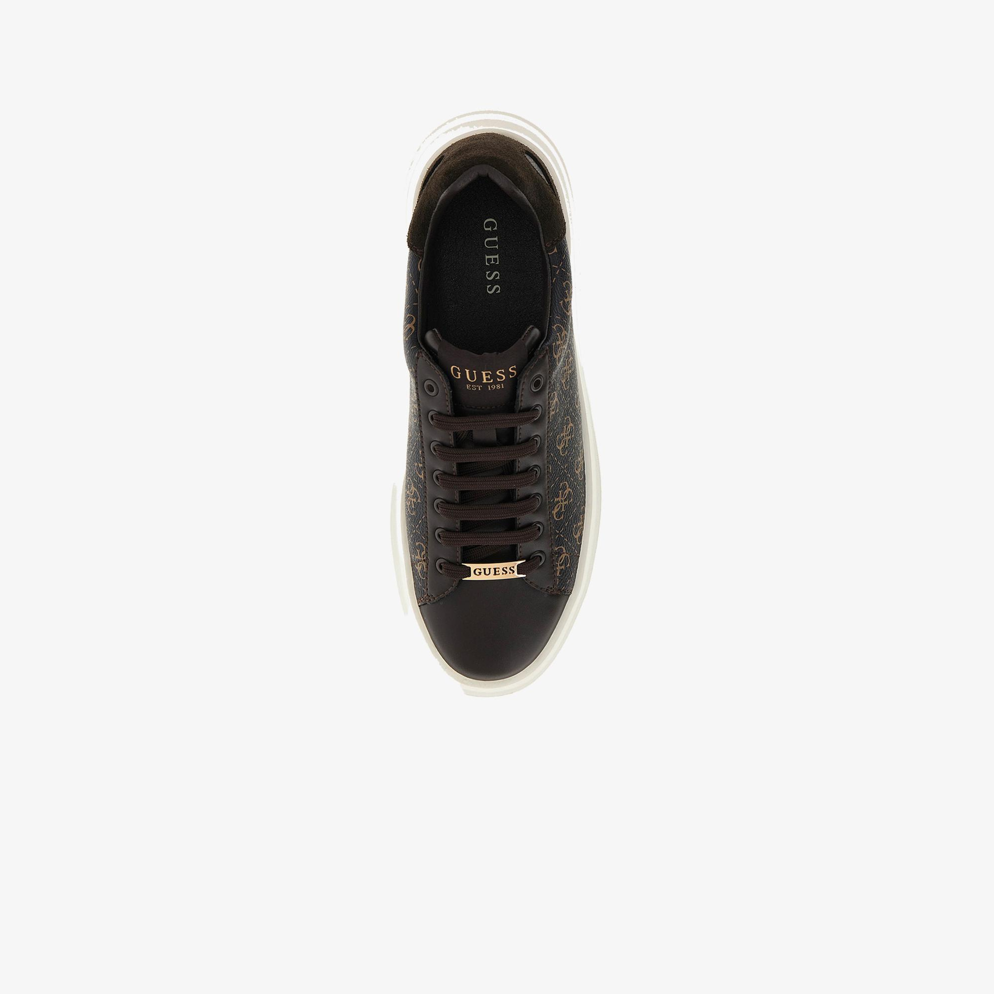 Guess Elba Logo Erkek Kahverengi Sneaker