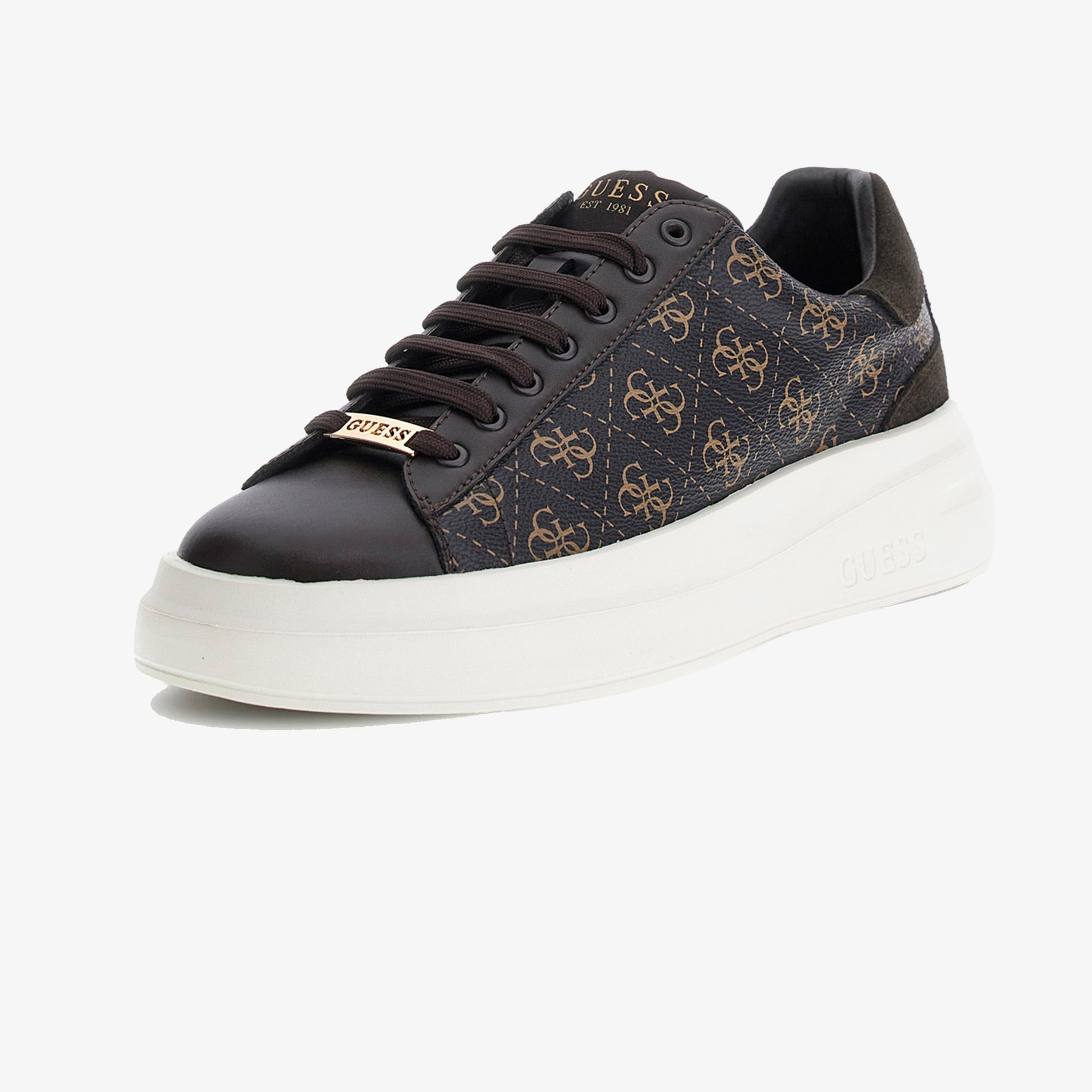 Guess Elba Logo Erkek Kahverengi Sneaker
