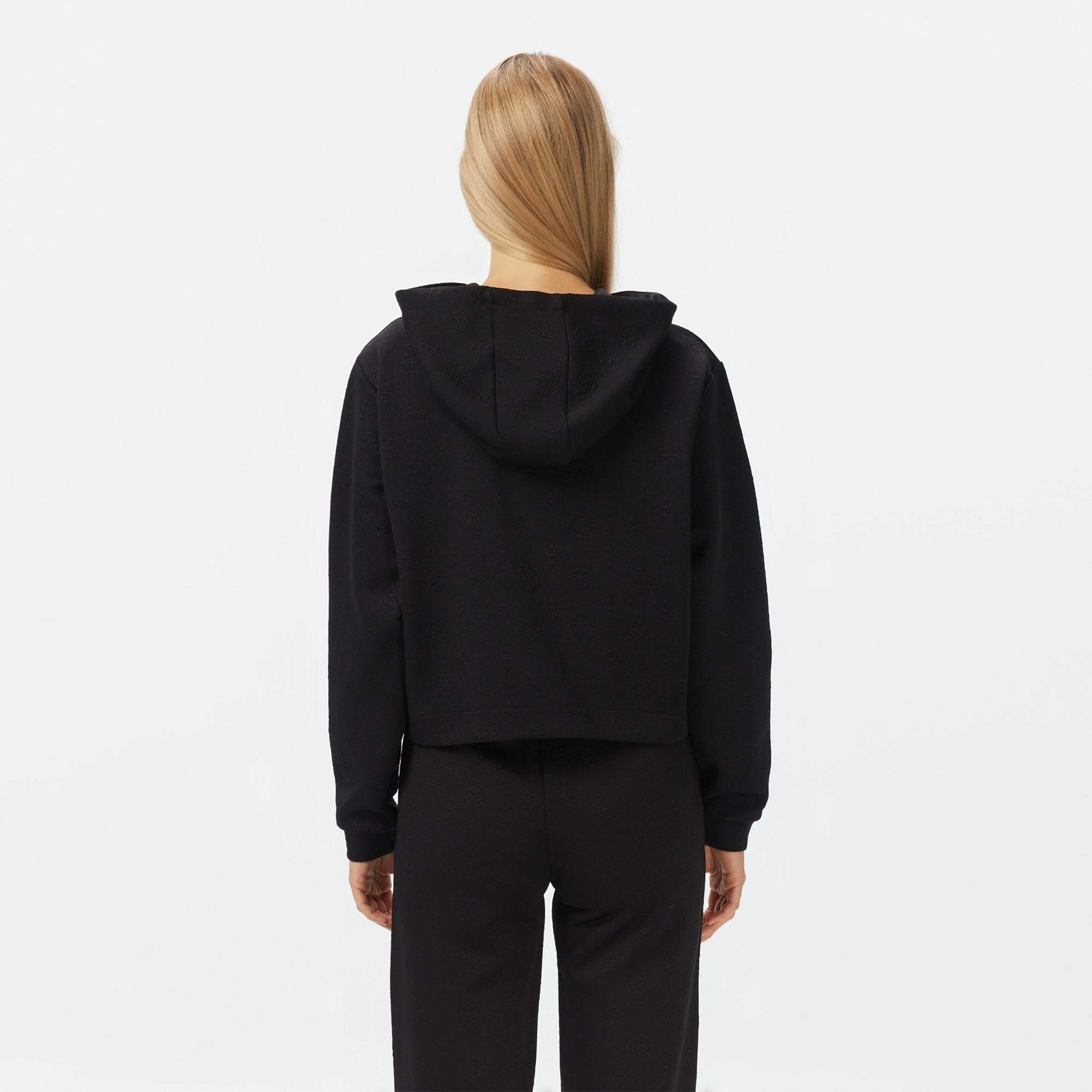 Guess Peony Kadın Siyah Hoodie