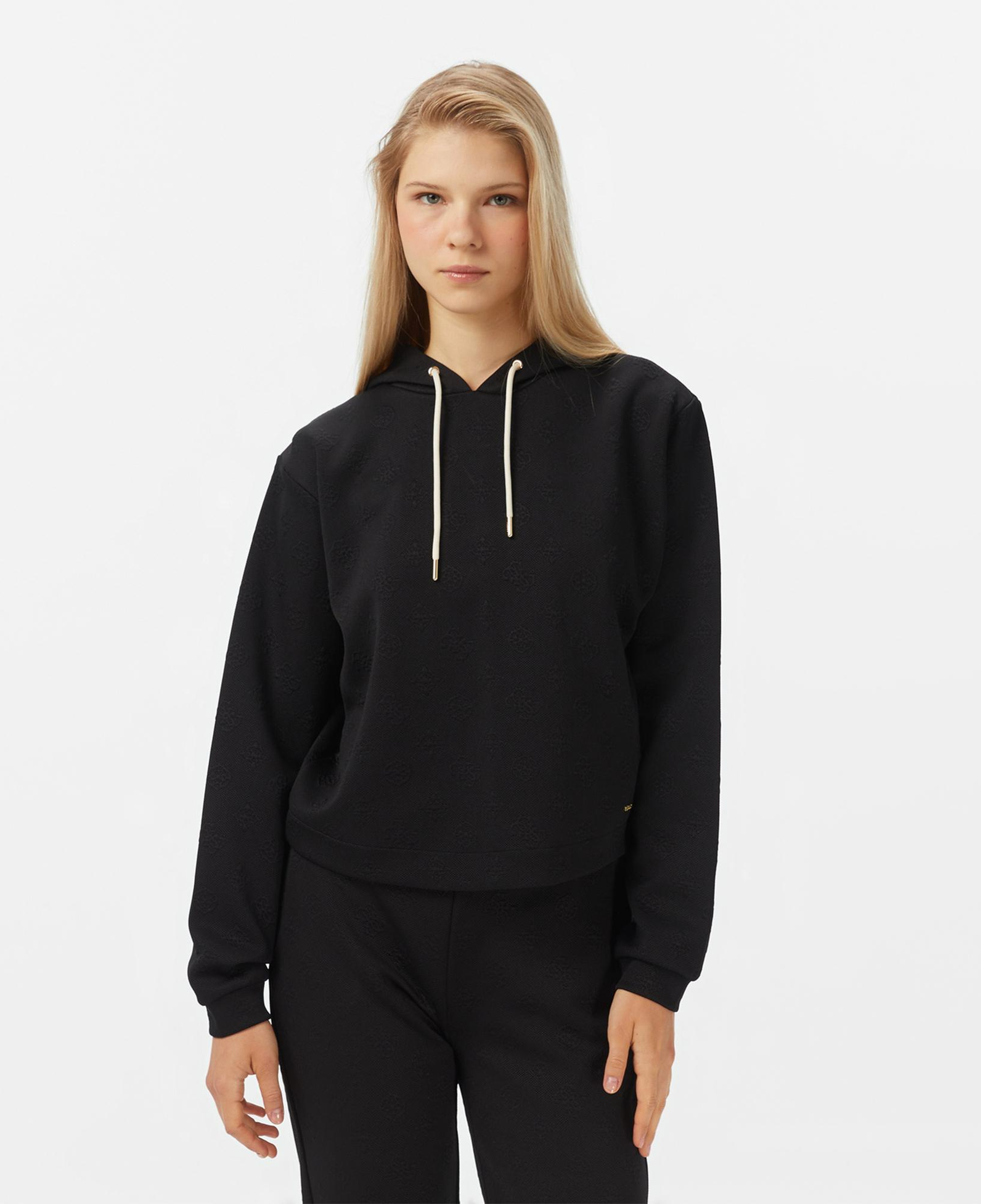 Guess Peony Kadın Siyah Hoodie