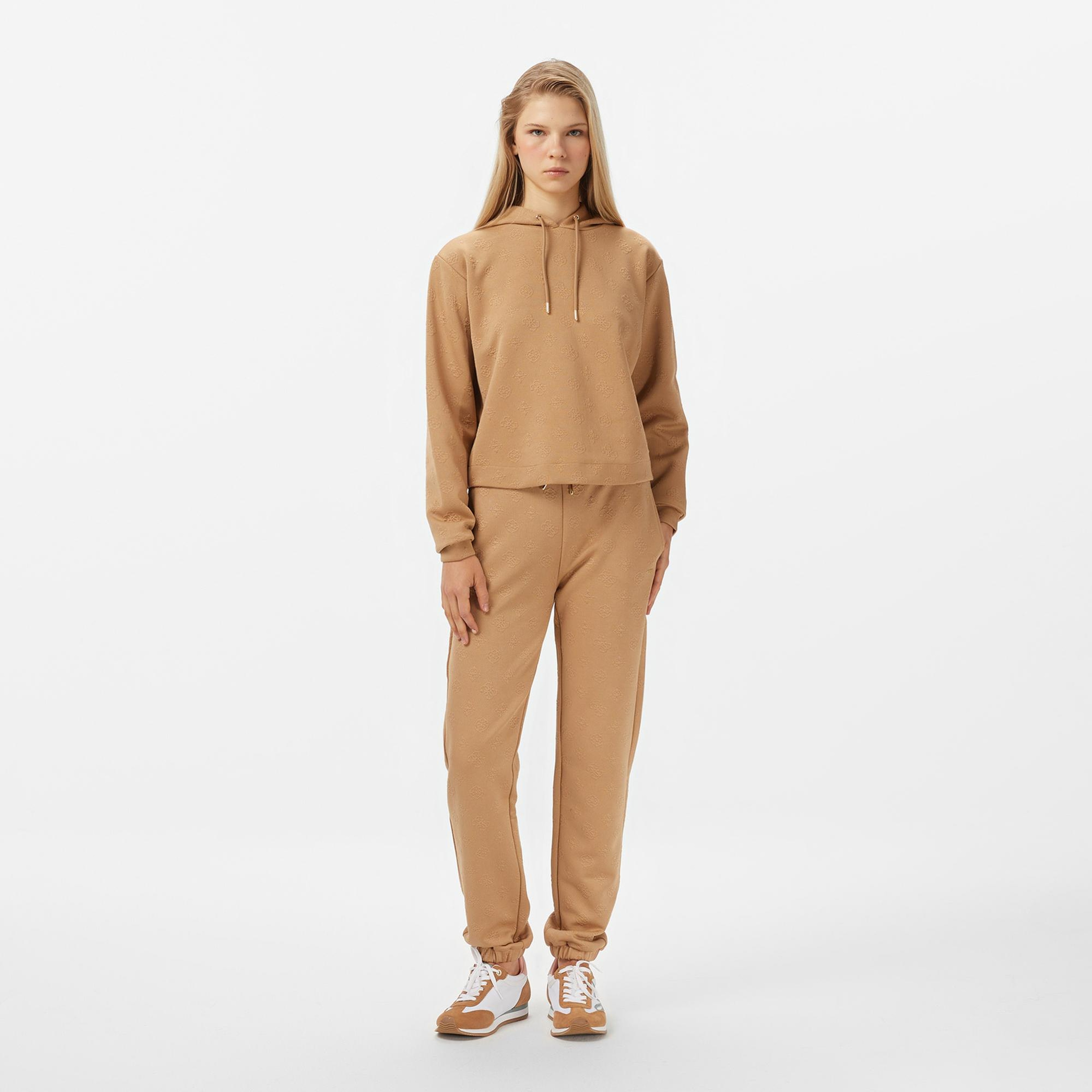 Guess Peony Kadın Kahverengi Hoodie