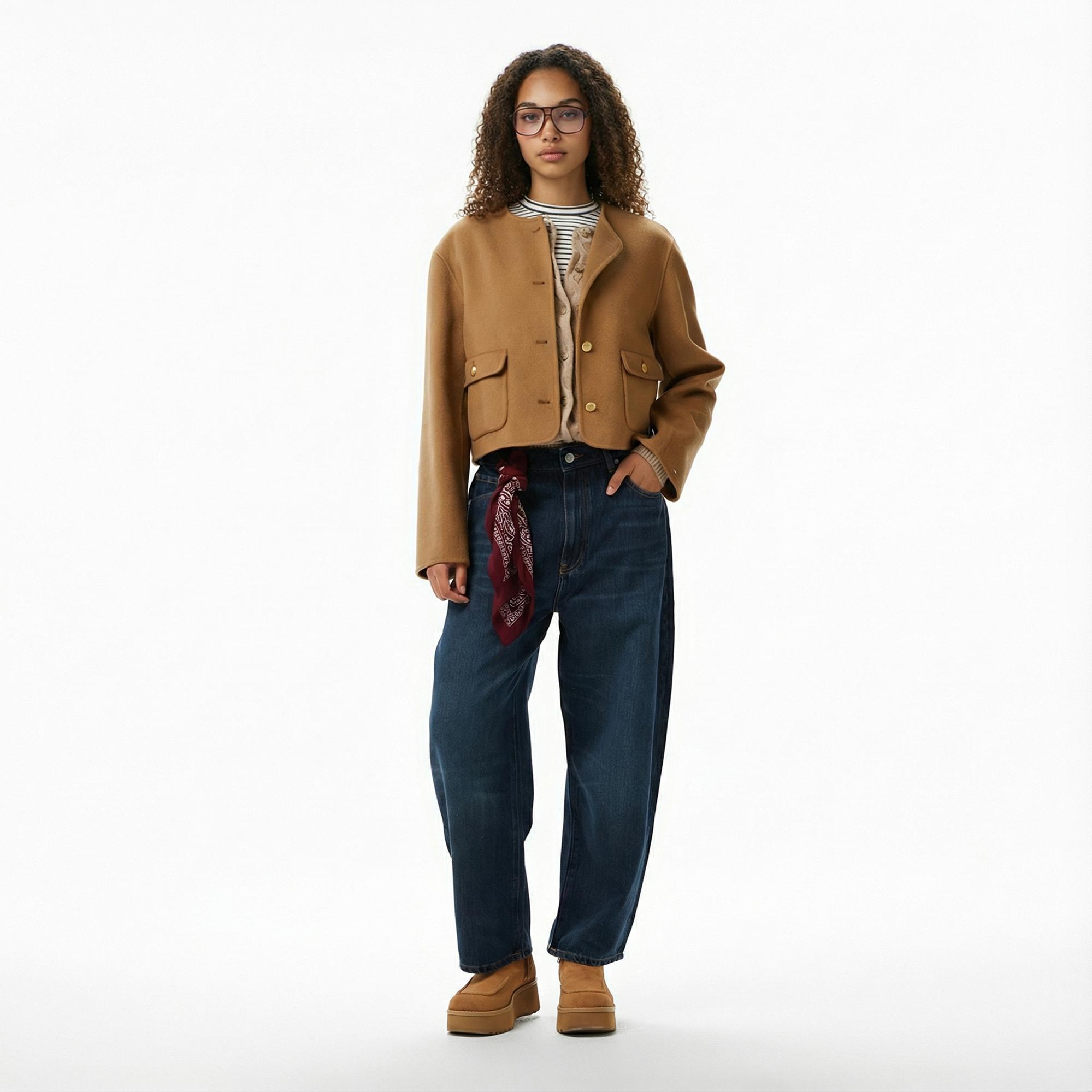 Tommy Hilfiger Wool Blend Lady Kadın Kahverengi Ceket