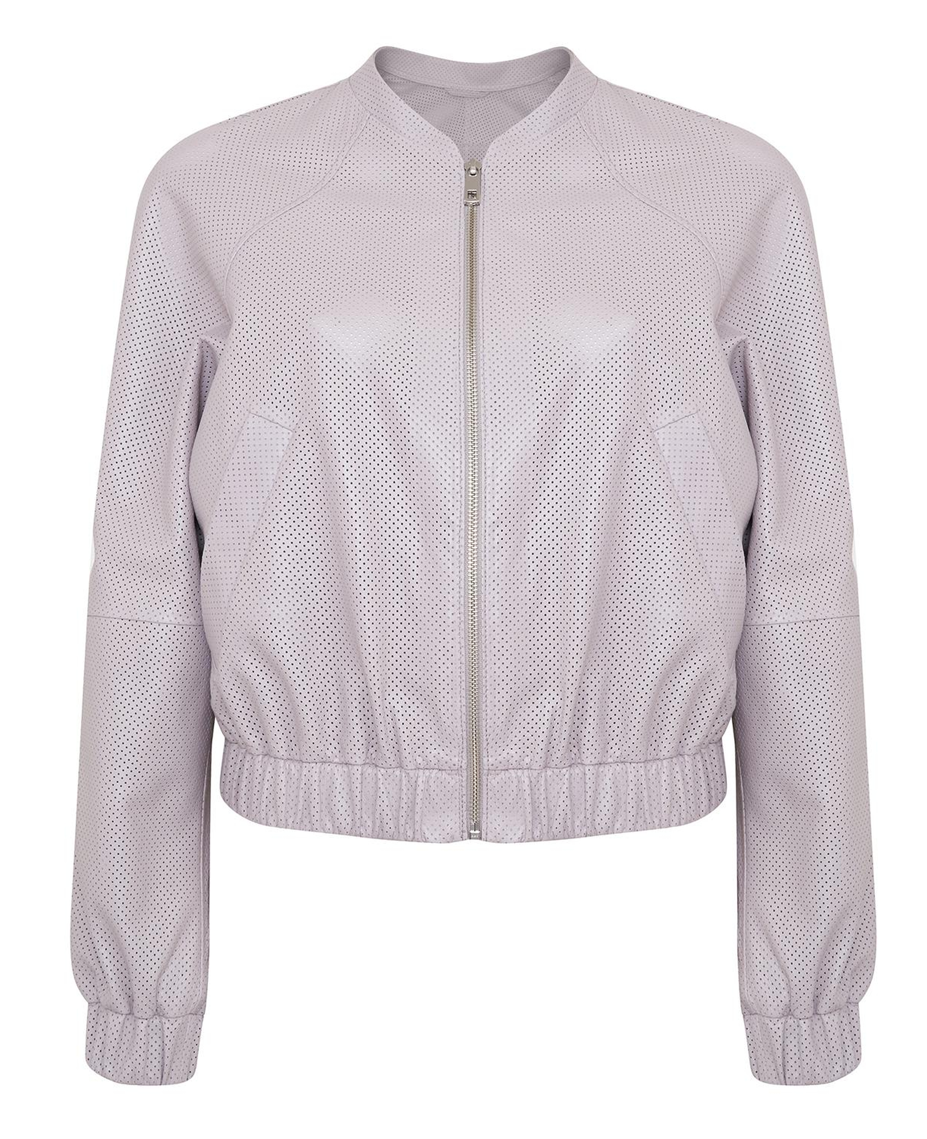 Iniga Light Rose Kadın Perforeli Deri Bomber Ceket