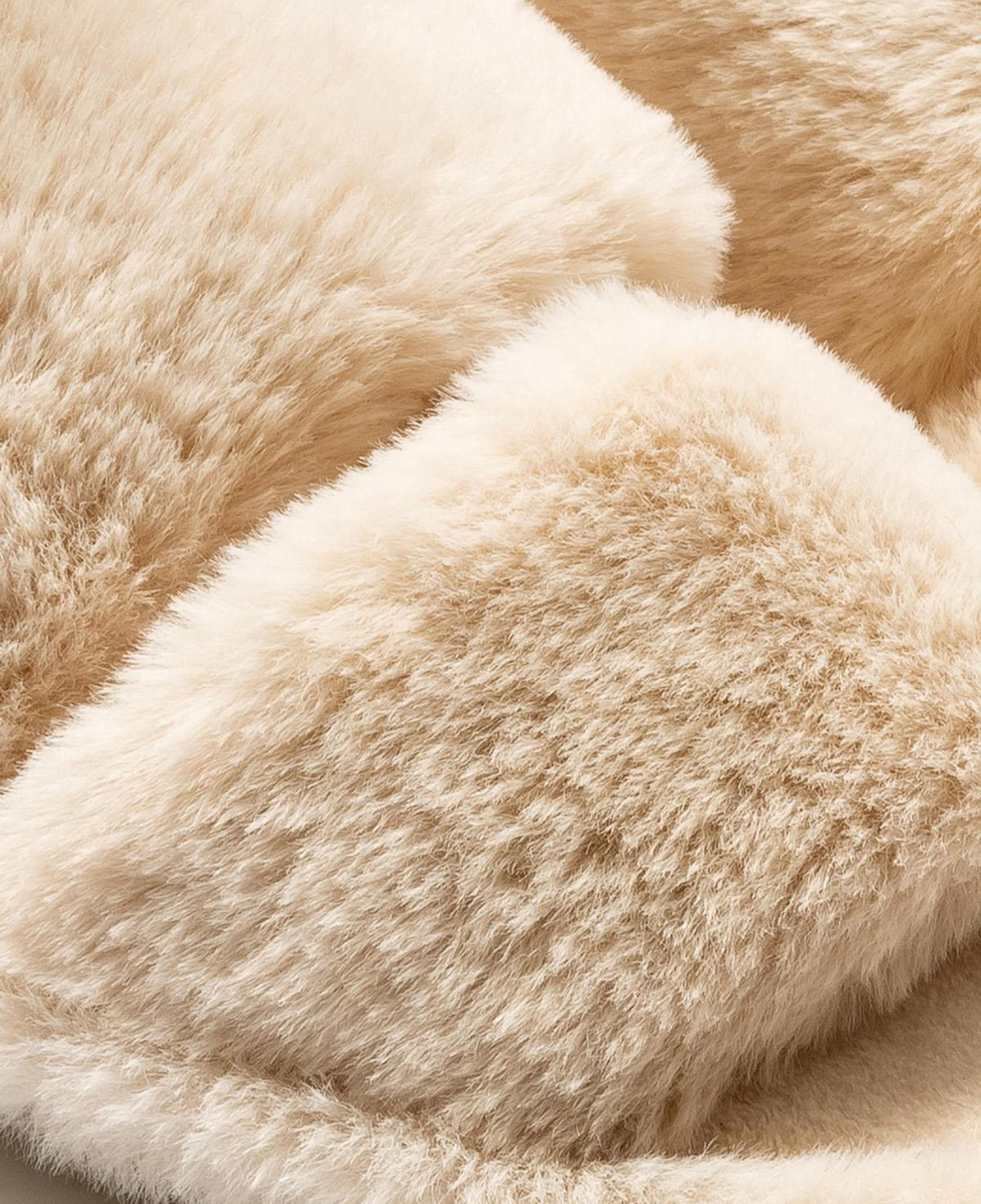 Mona Peluş Kadın Ev Terliği Bej 36/41