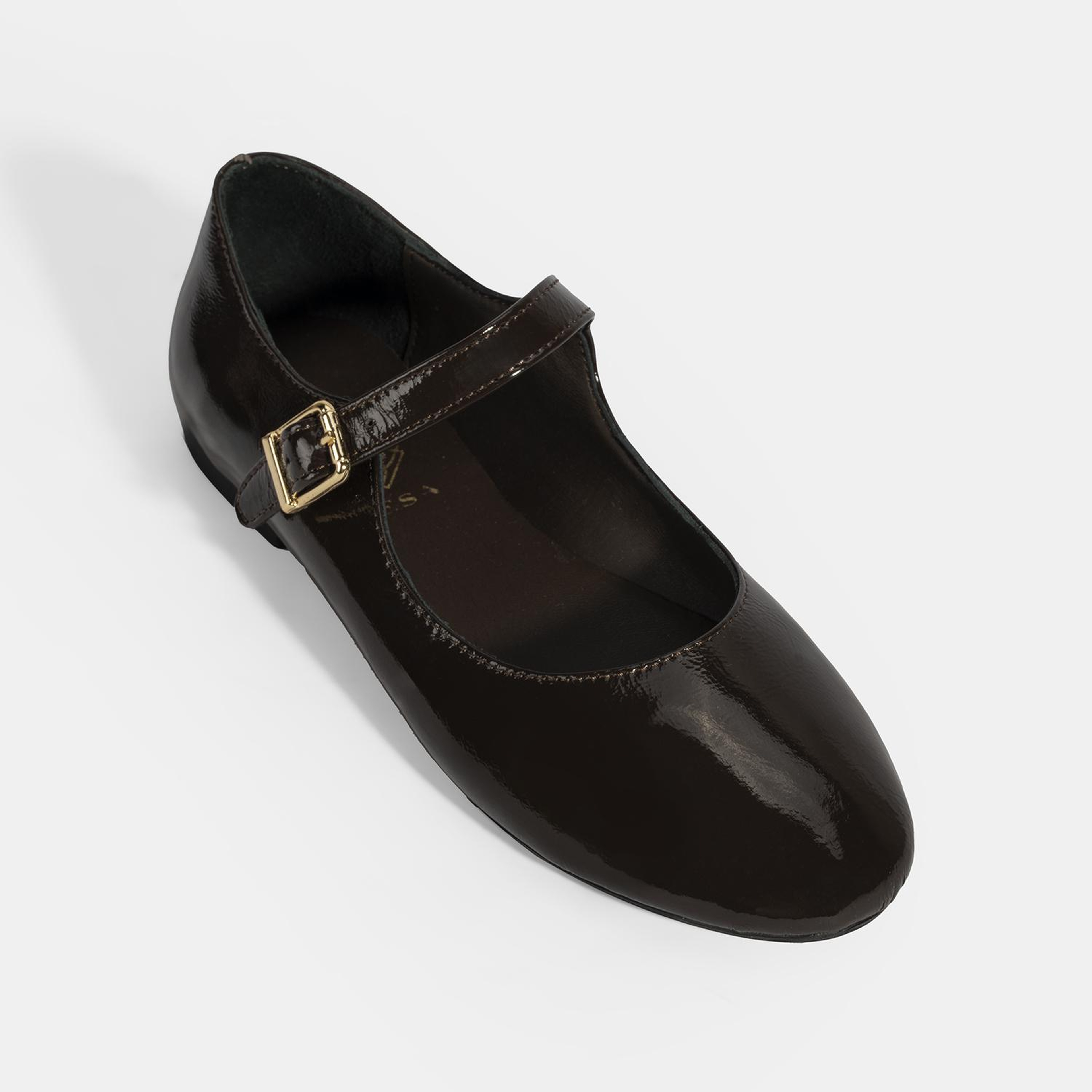 Kadın Kahve Ayarlanabilir Tokalı Deri Babet