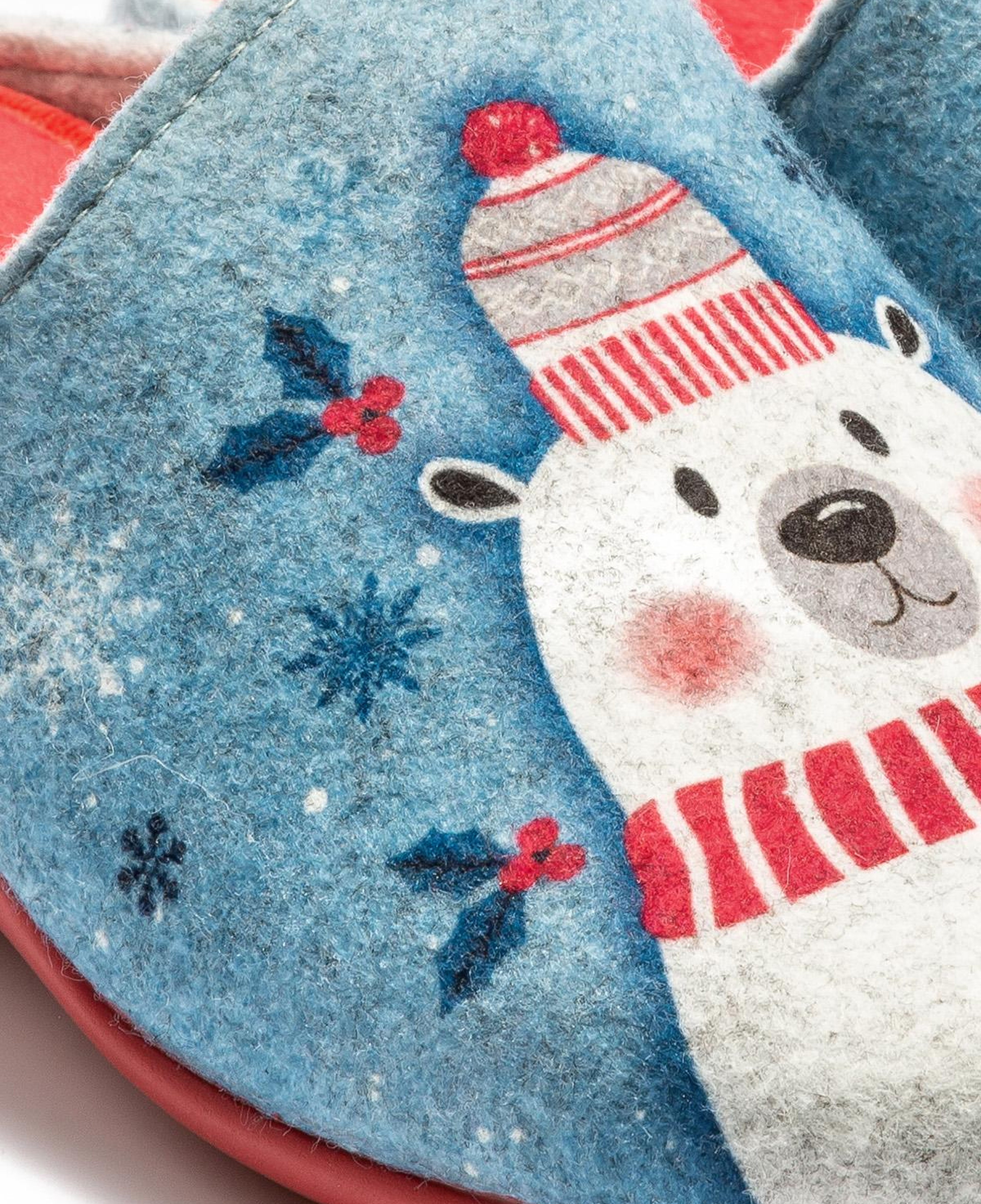 Kar Adam Kadın Ev Terliği Mavi 36/41