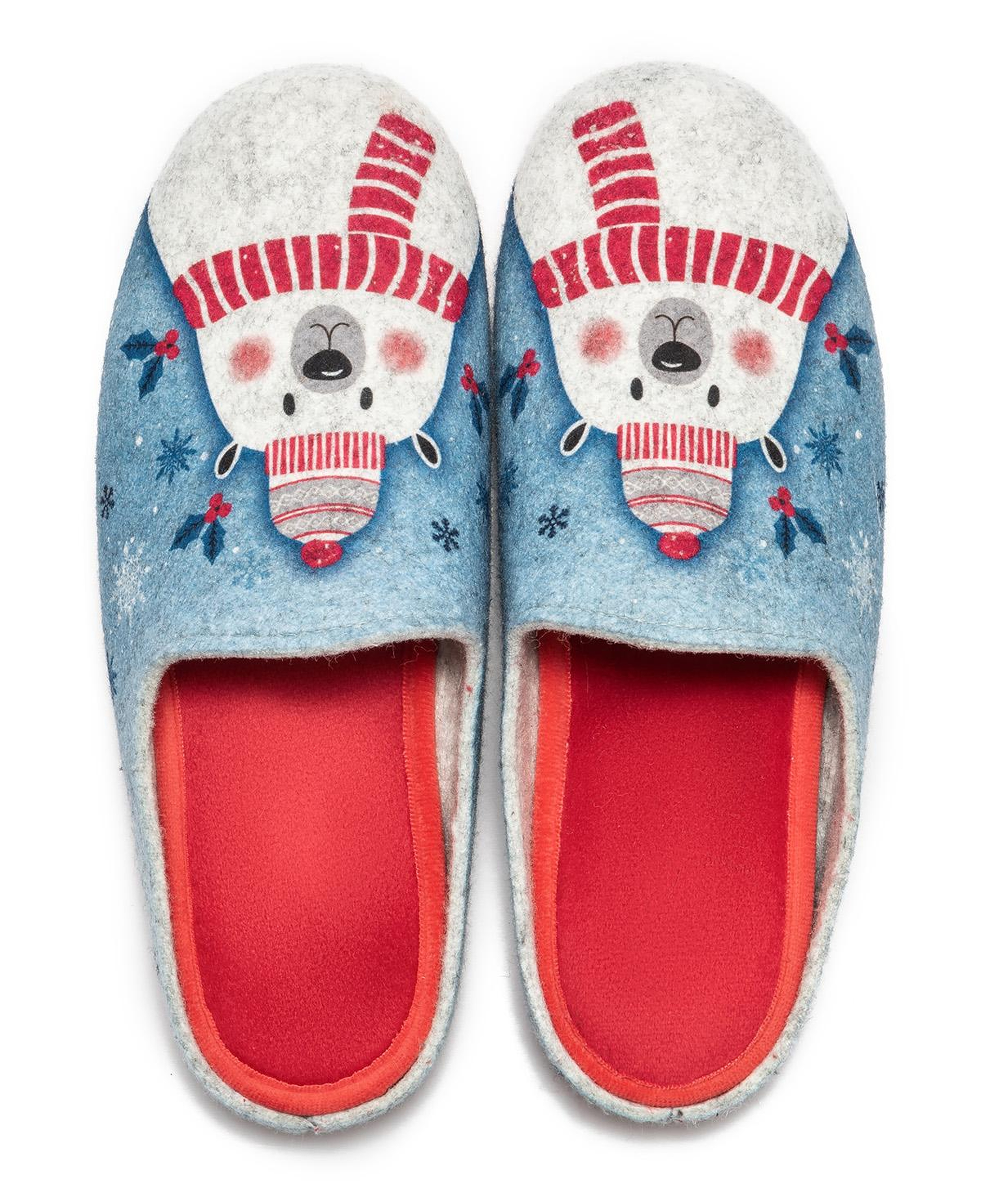 Kar Adam Kadın Ev Terliği Mavi 36/41