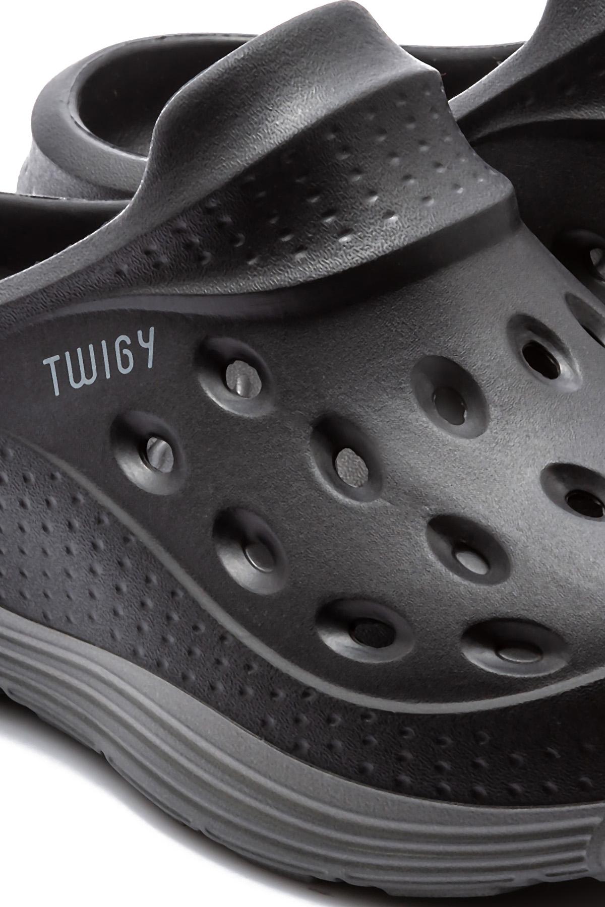 Manuel Erkek Terlik Siyah-Gri 41/45