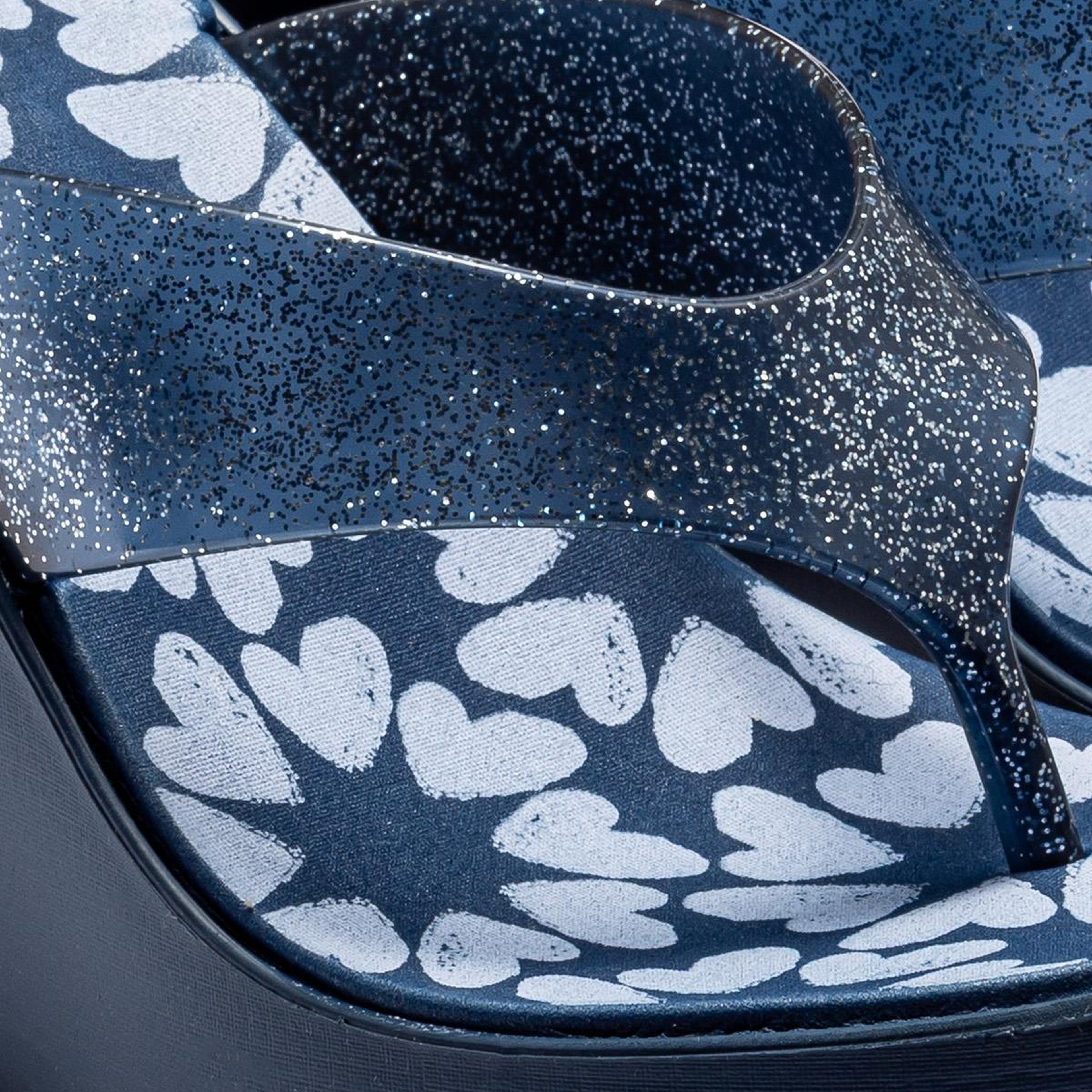 Sunny Topuklu Kadın Parmak Arası Terlik Lacivert 35/40