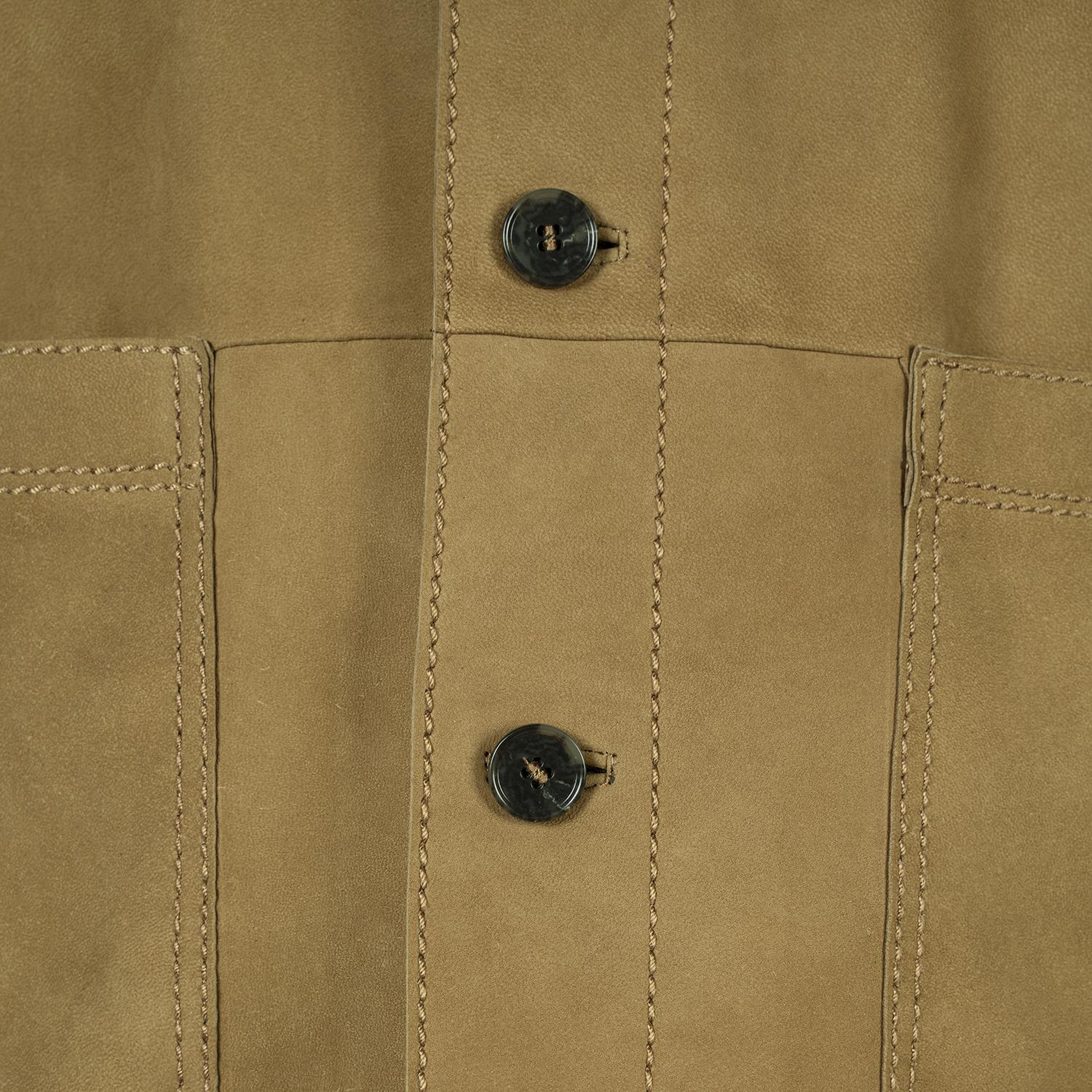 Erkek Hardal Gömlek Yaka Nubuk Ceket