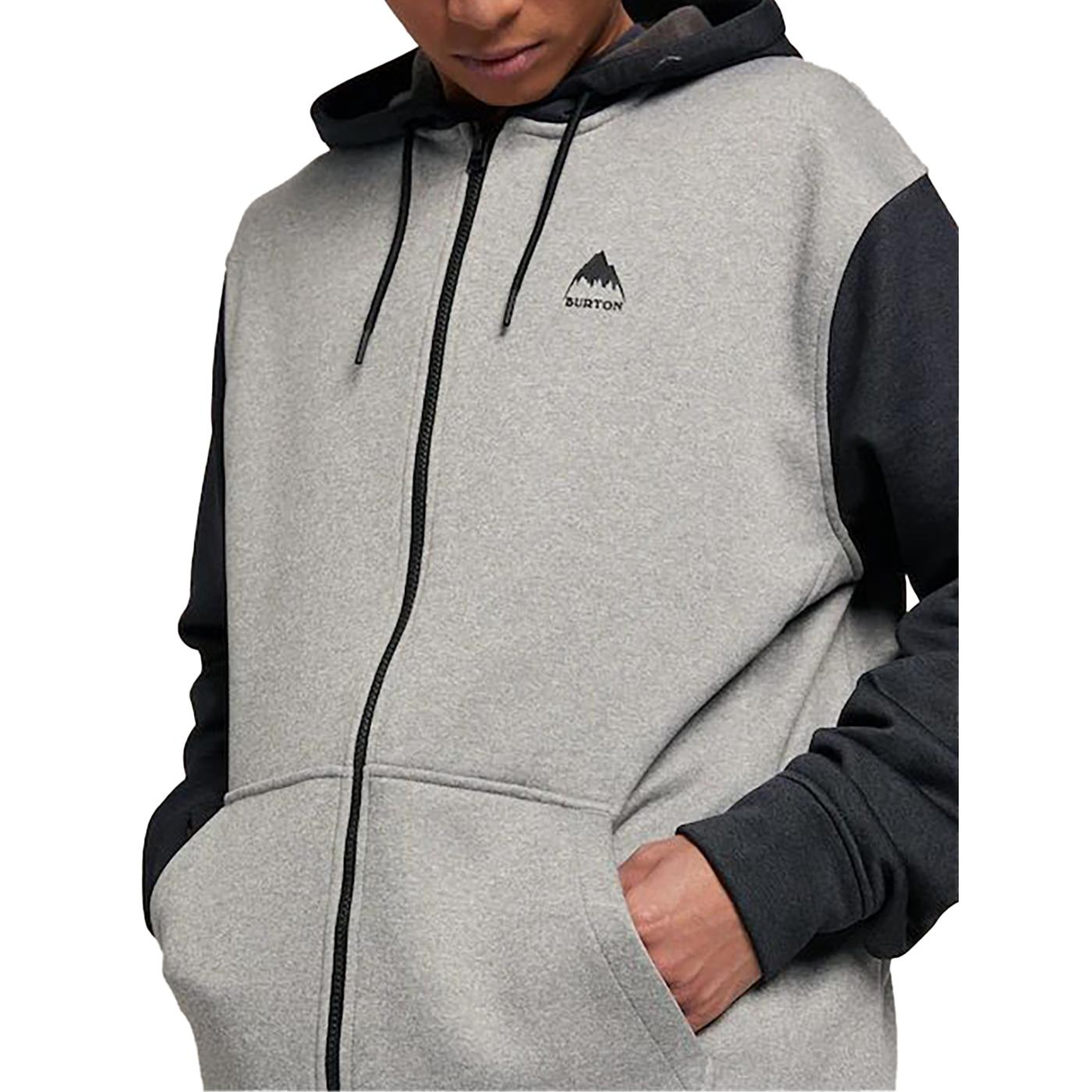 Burton Oak Full-zip Hoodie Erkek Gri Sweatshirt