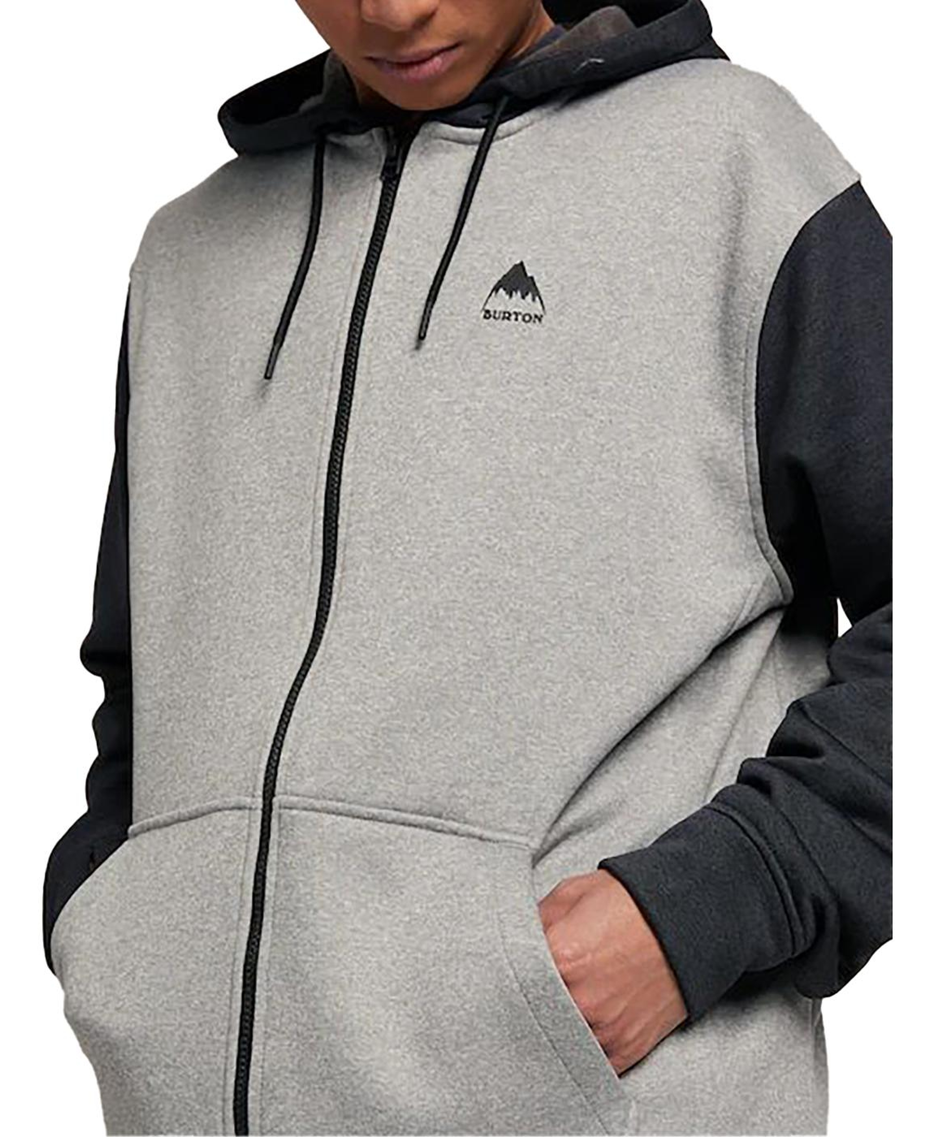 Burton Oak Full-zip Hoodie Erkek Gri Sweatshirt