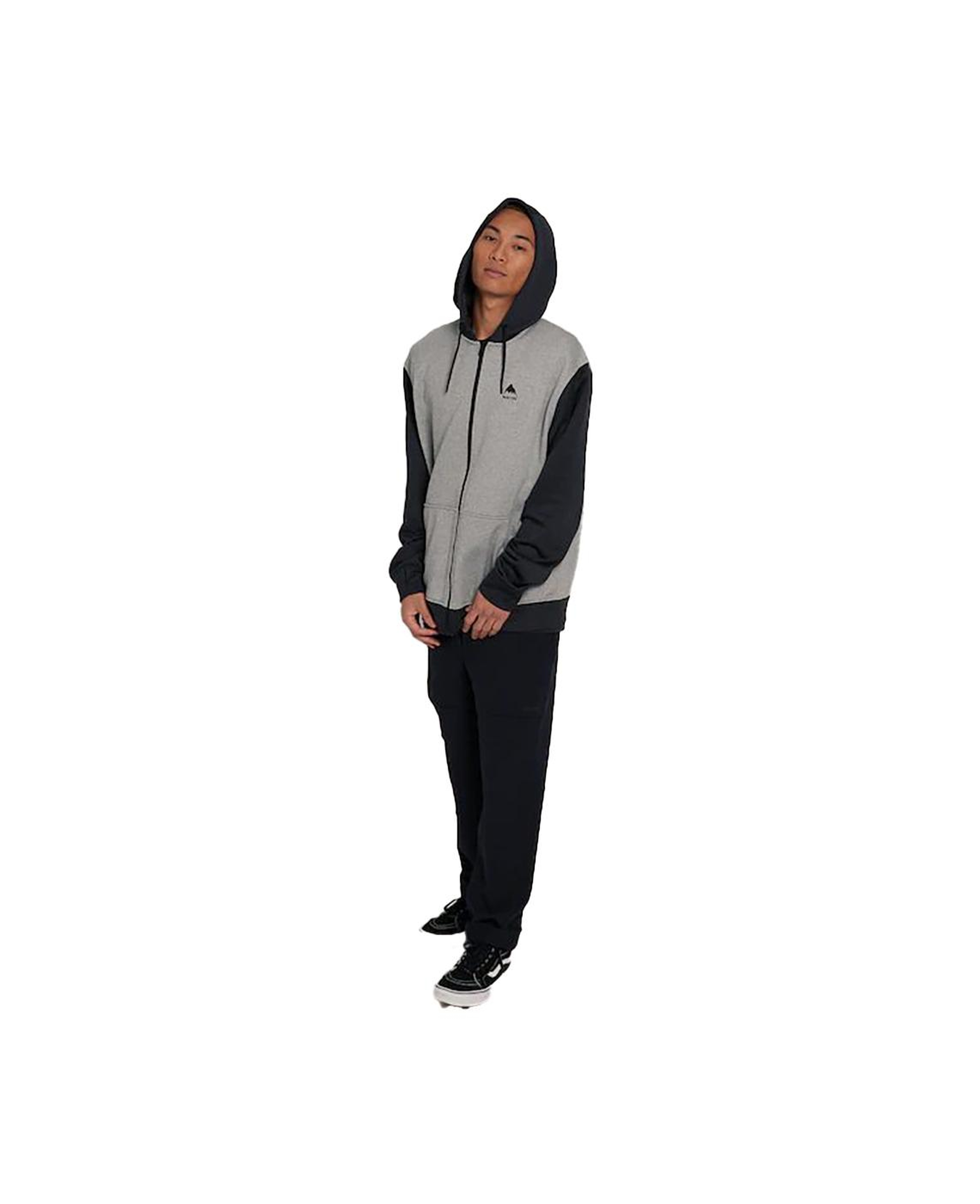 Burton Oak Full-zip Hoodie Erkek Gri Sweatshirt