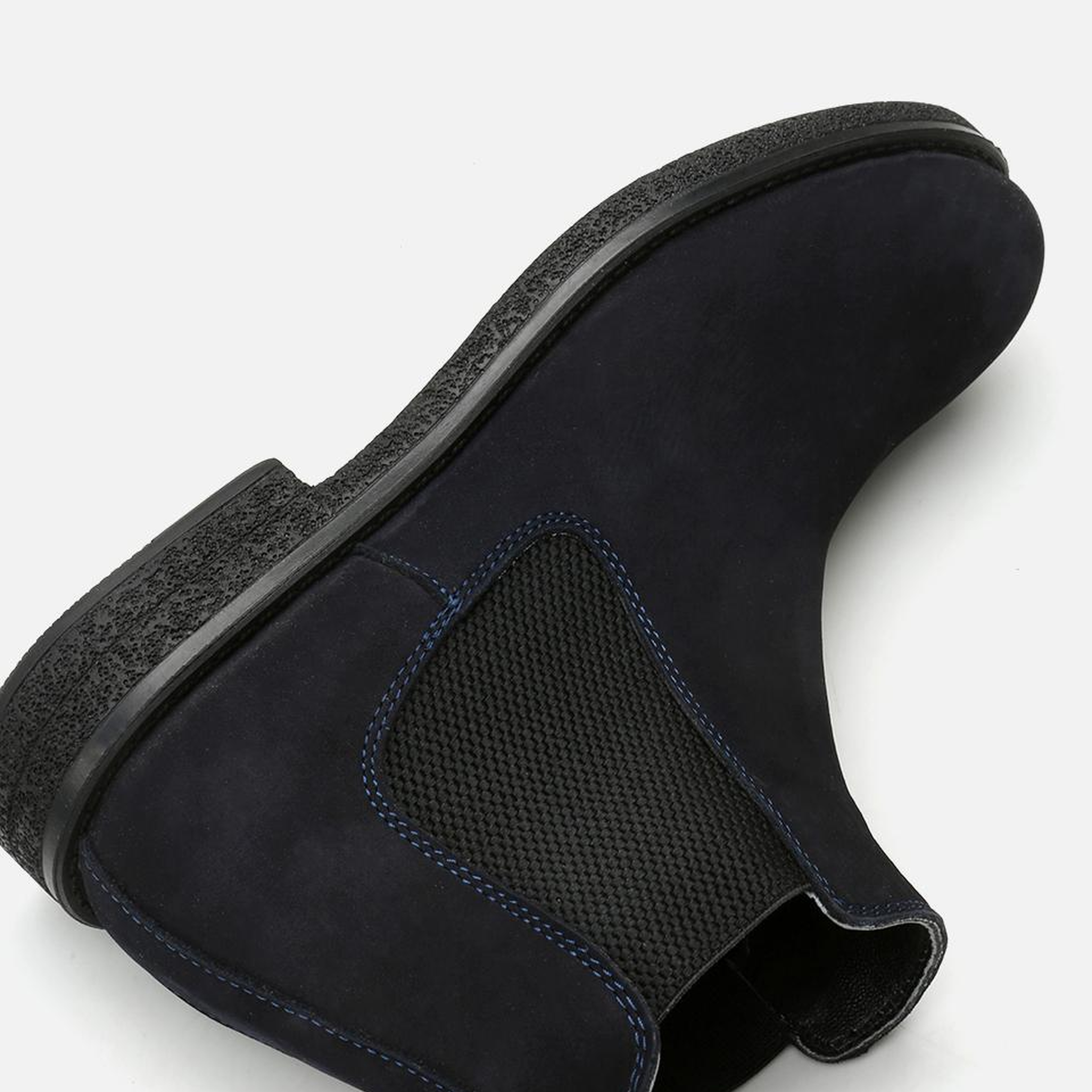 Erkek Süet Deri Lacivert Chealse Bot