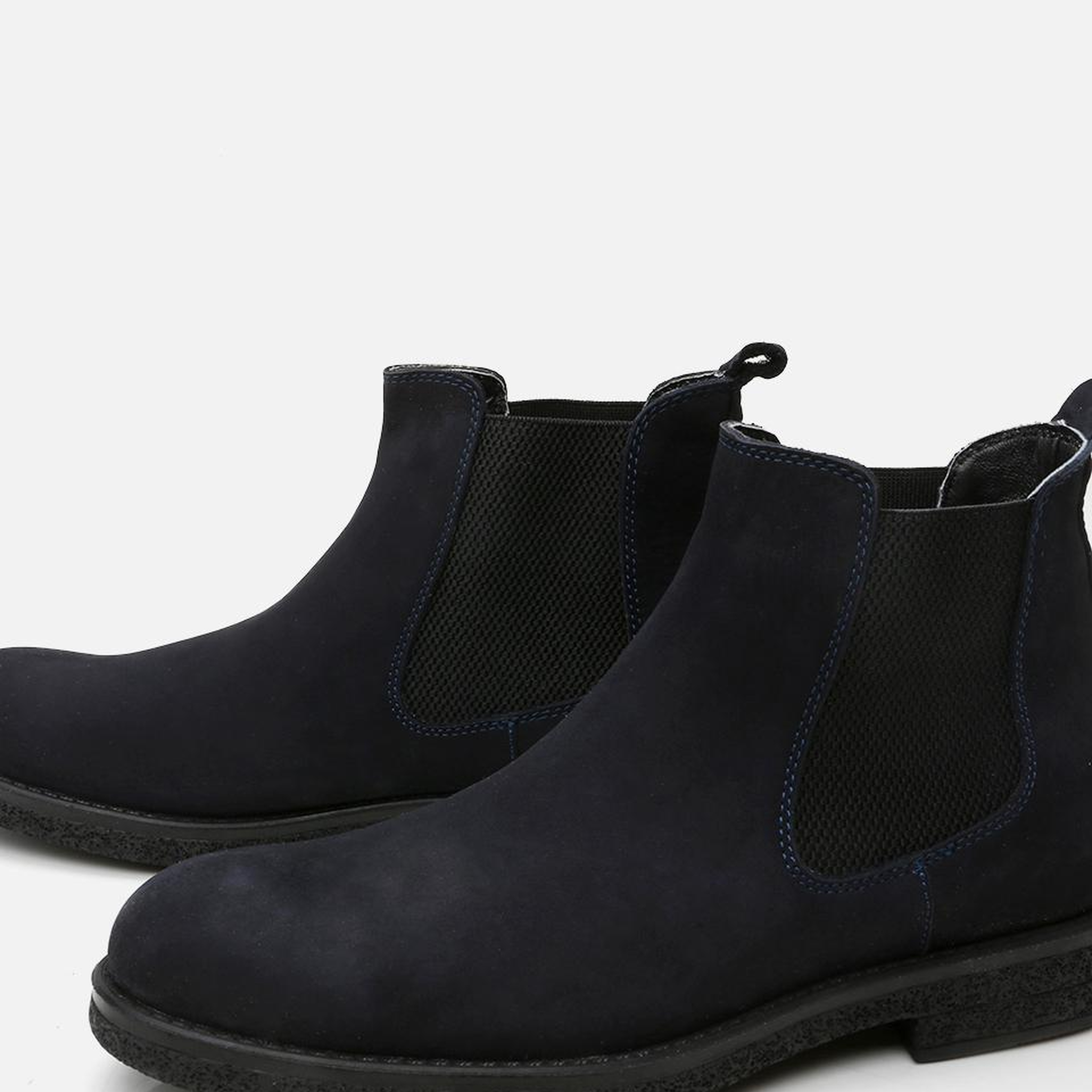 Erkek Süet Deri Lacivert Chealse Bot