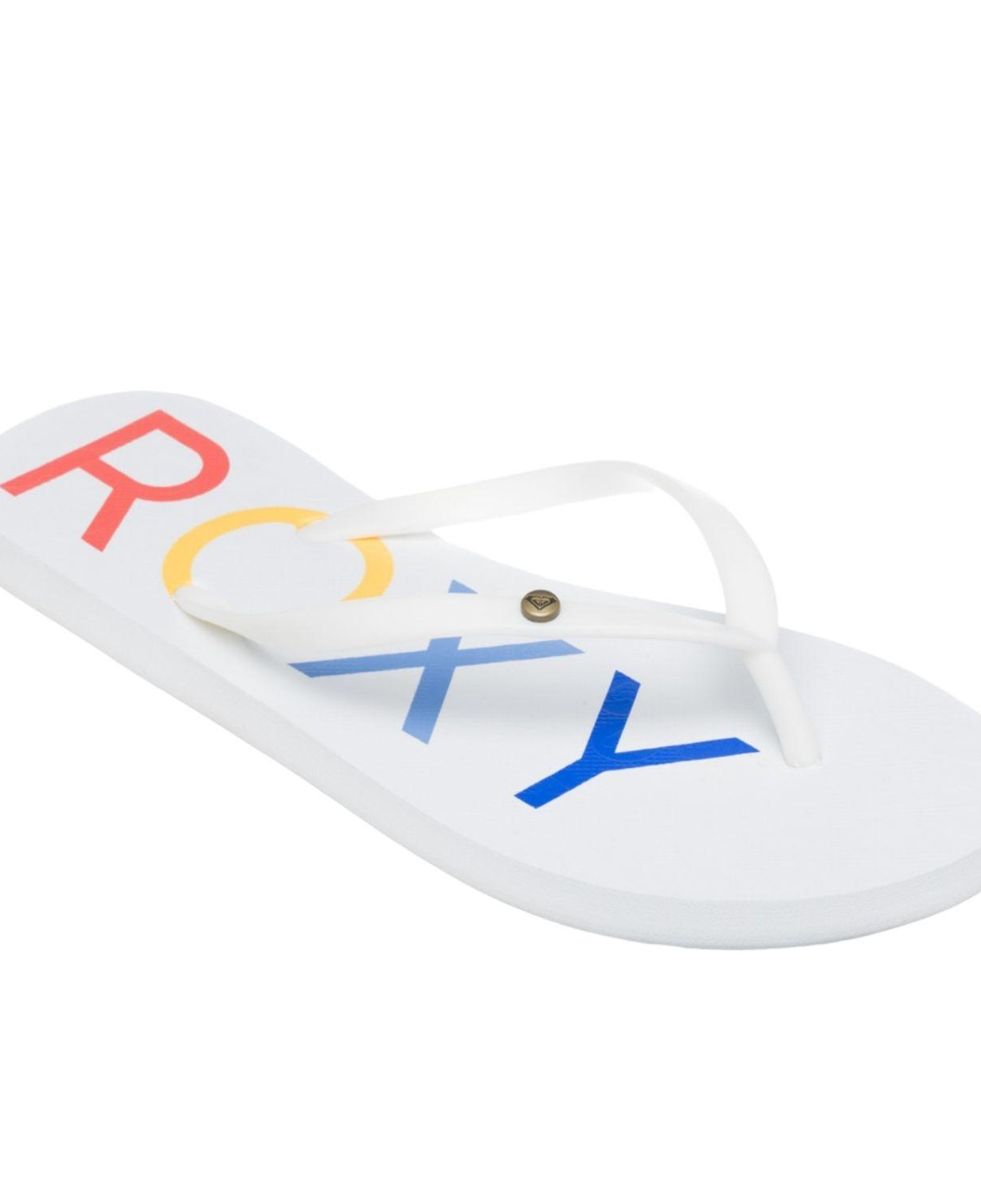 Roxy Sandy III Kadın Beyaz Terlik
