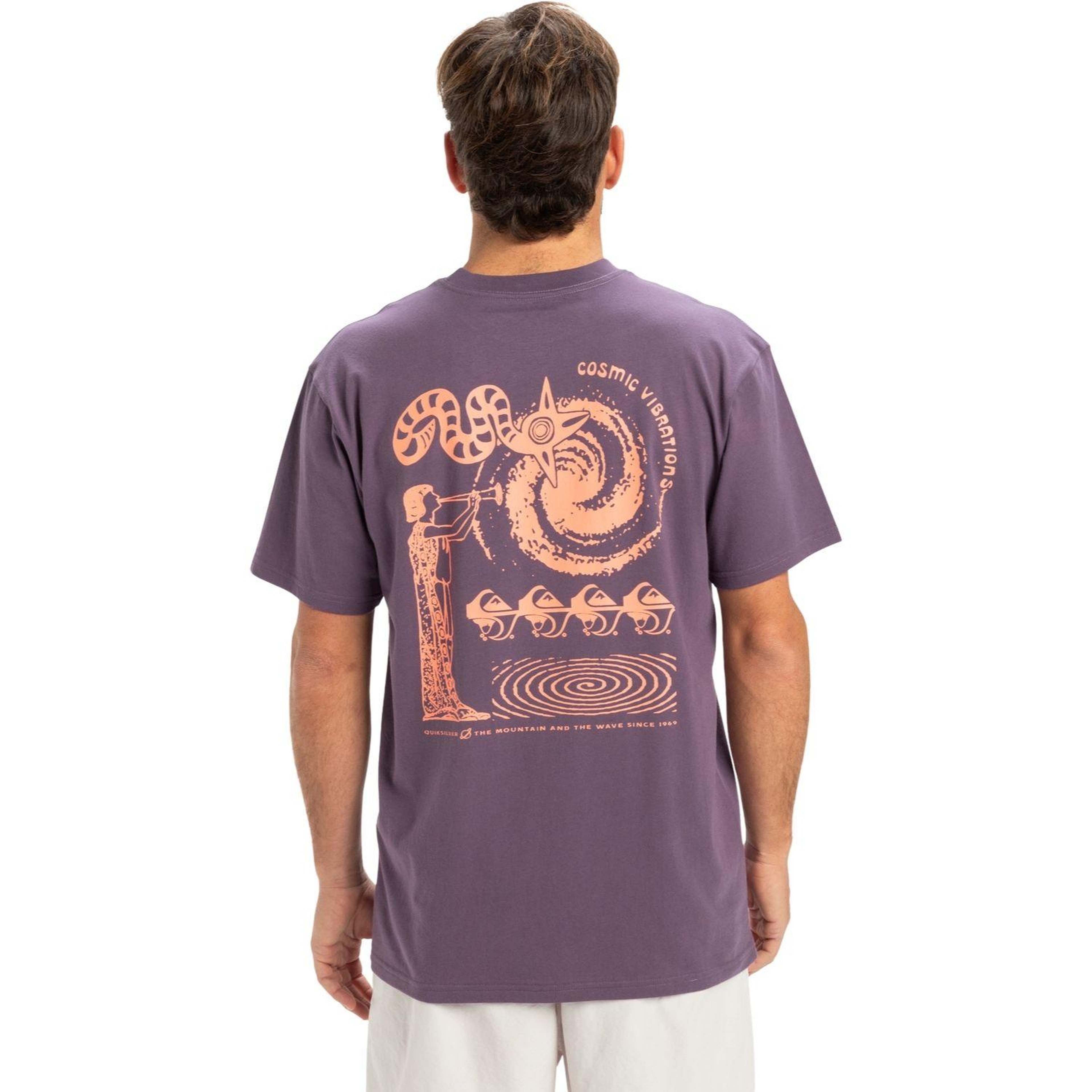 Quiksilver Ev Cosmic Vibrations Erkek Mor Tişört