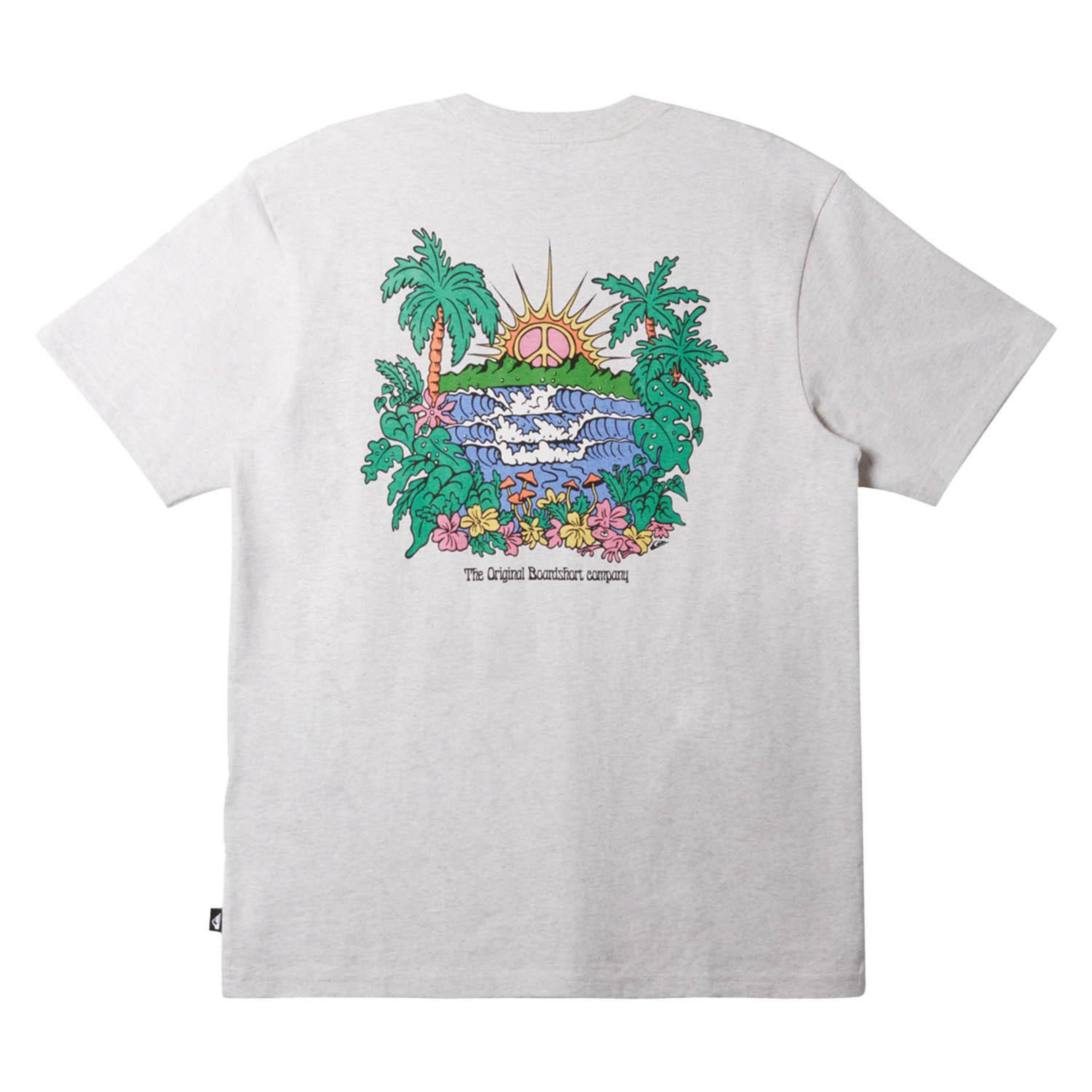 Quiksilver Island Sunrise Moe Erkek Beyaz Tişört