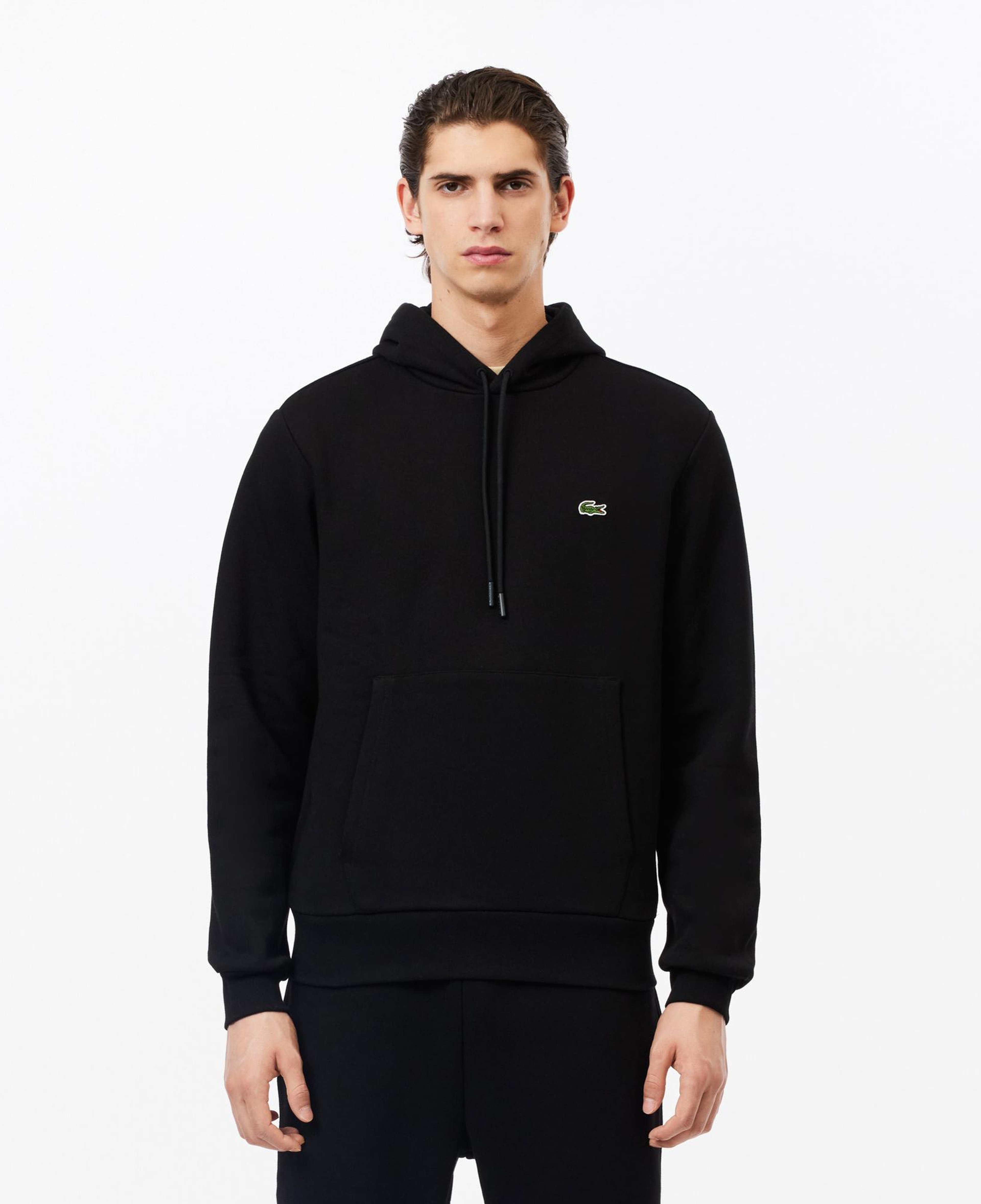 Lacoste Erkek Classic Fit Kapüşonlu Siyah Sweatshirt