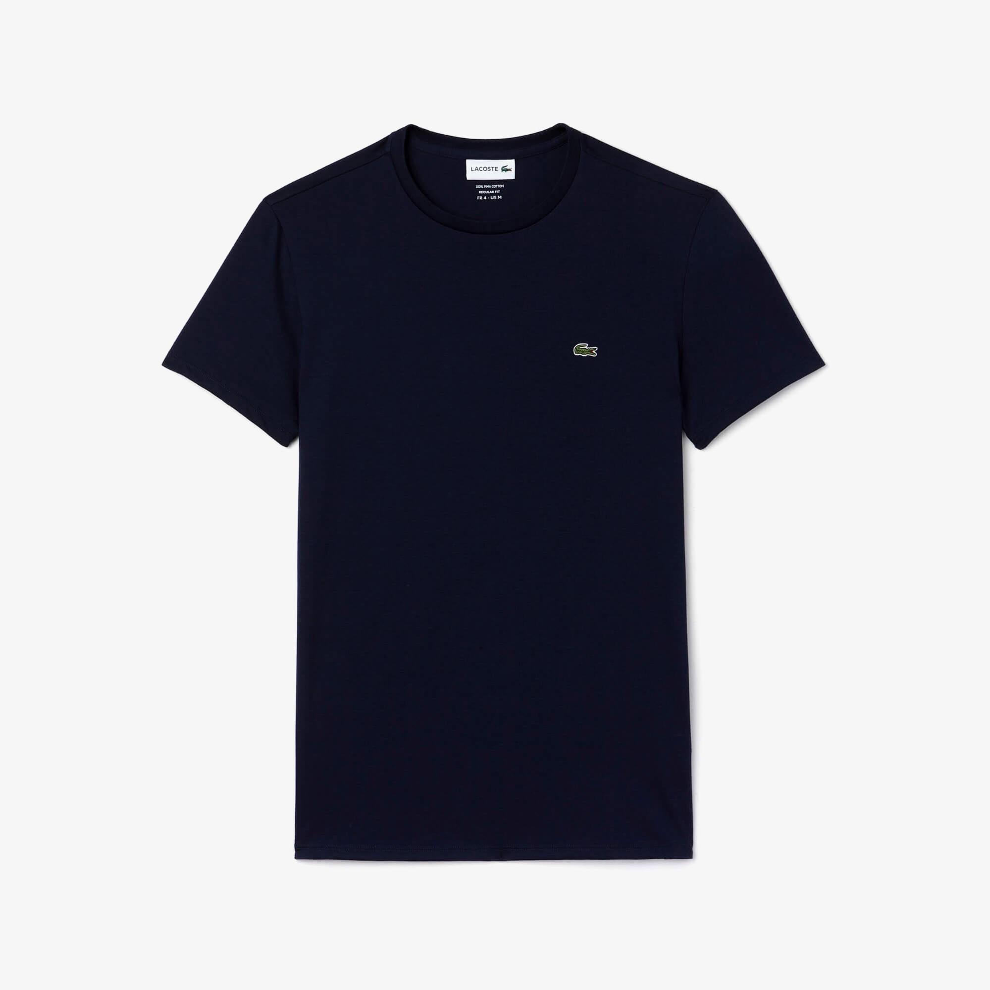 Lacoste Erkek Slim Fit Bisiklet Yaka Lacivert T-Shirt