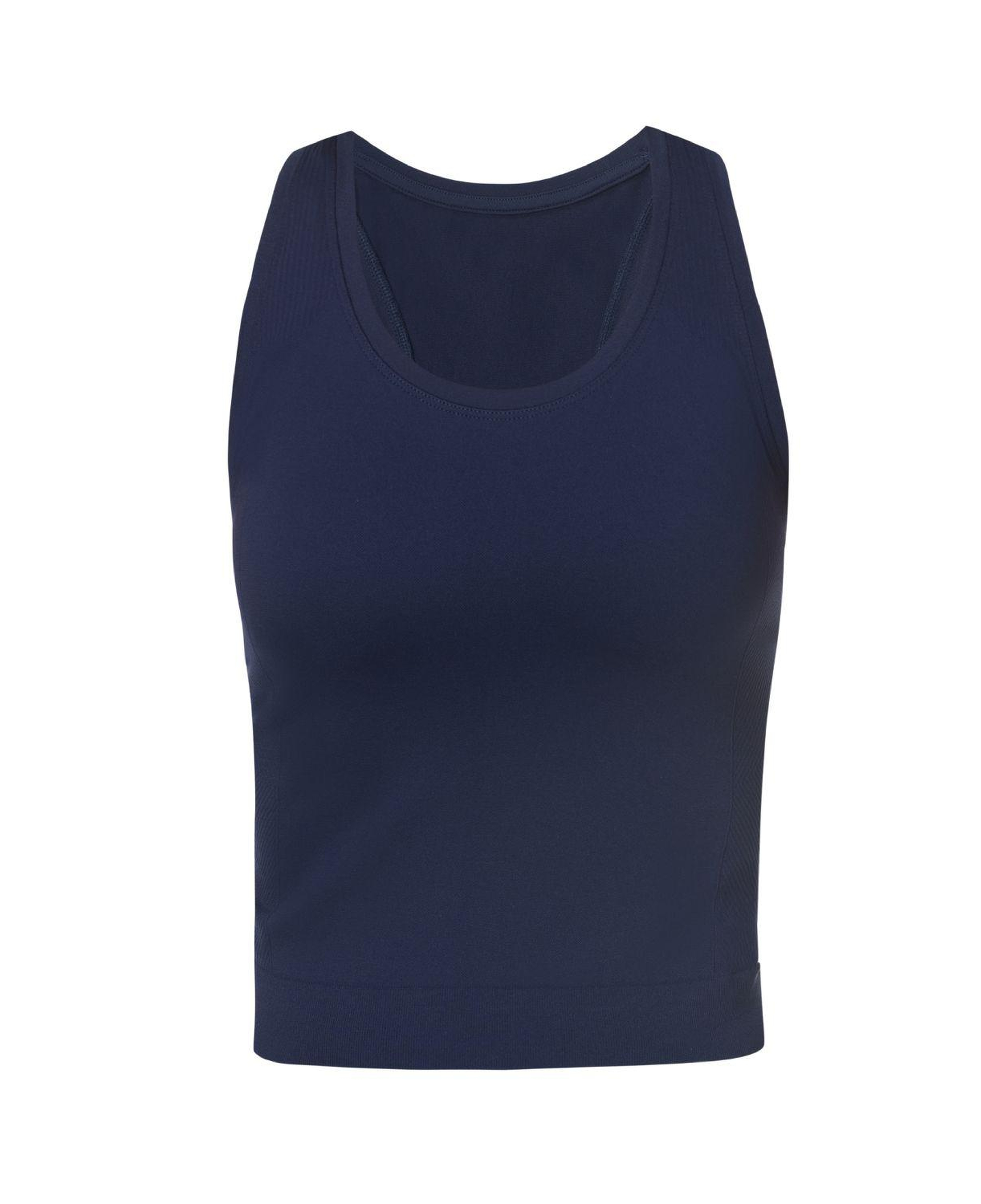 Sweaty Betty Athlete Crop Seamless Workout Kadın Mavi Fitness Tişört