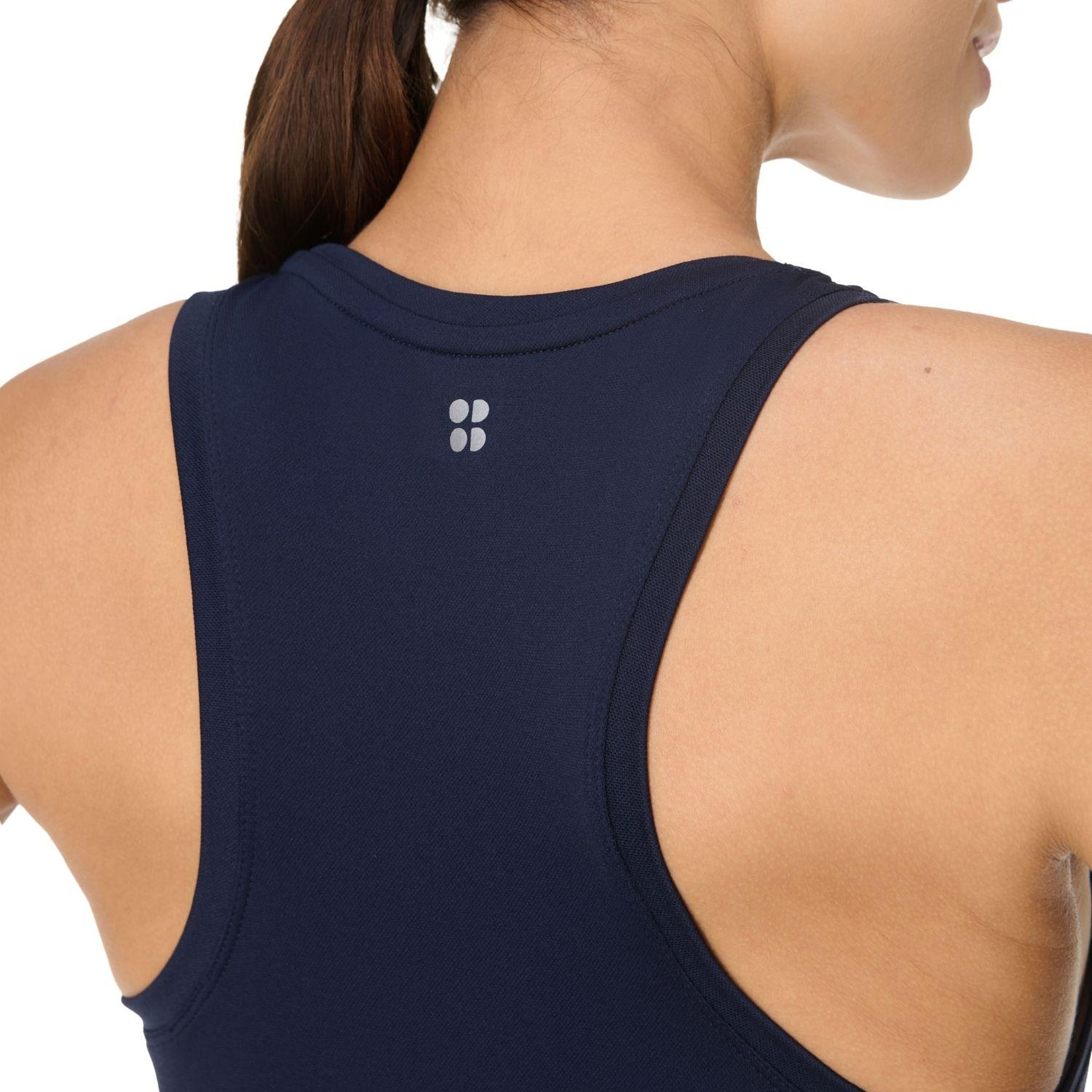 Sweaty Betty Athlete Crop Seamless Workout Kadın Mavi Fitness Tişört
