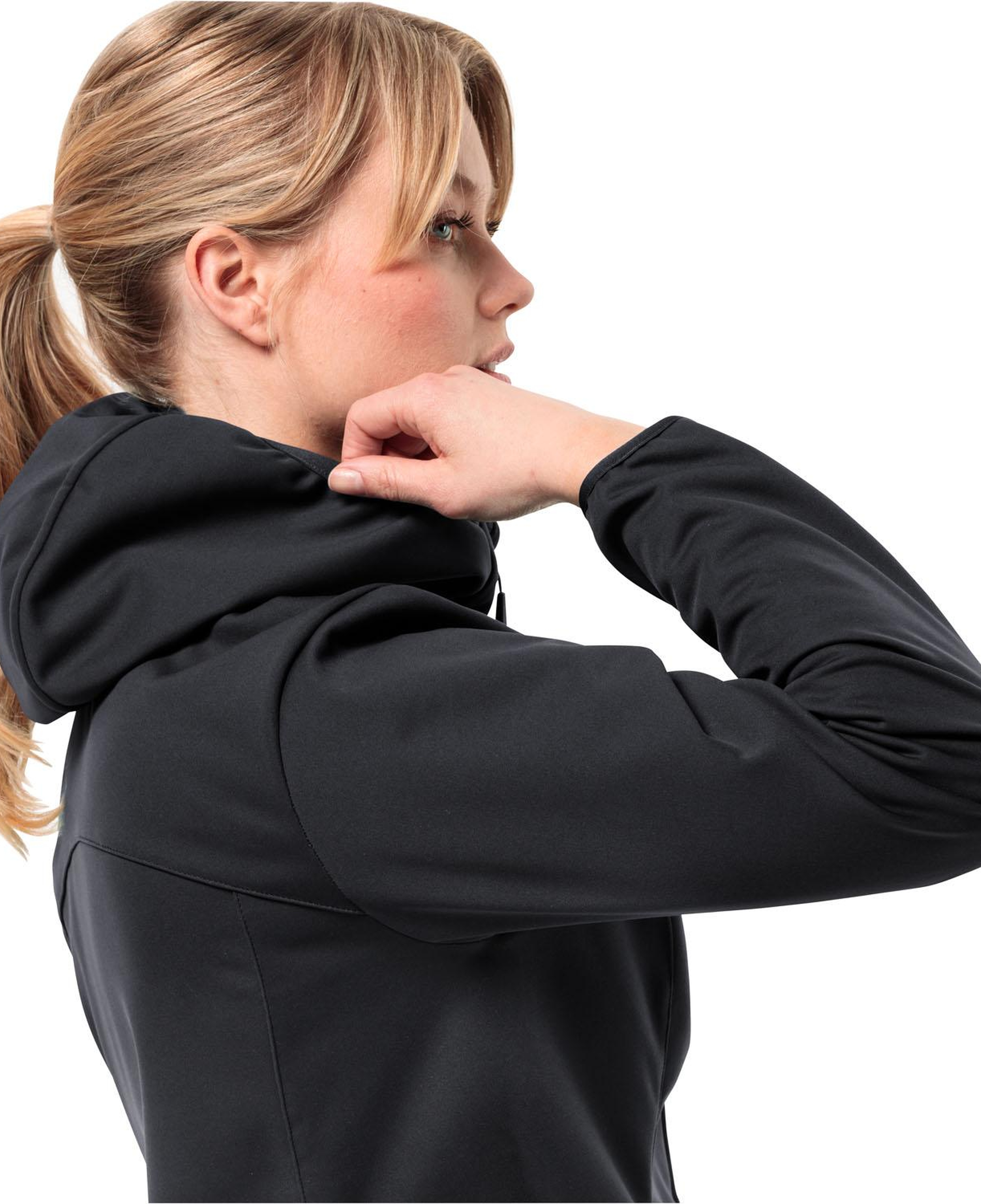 Jack Wolfskin Windhain Hoody Kadın Siyah Softshell