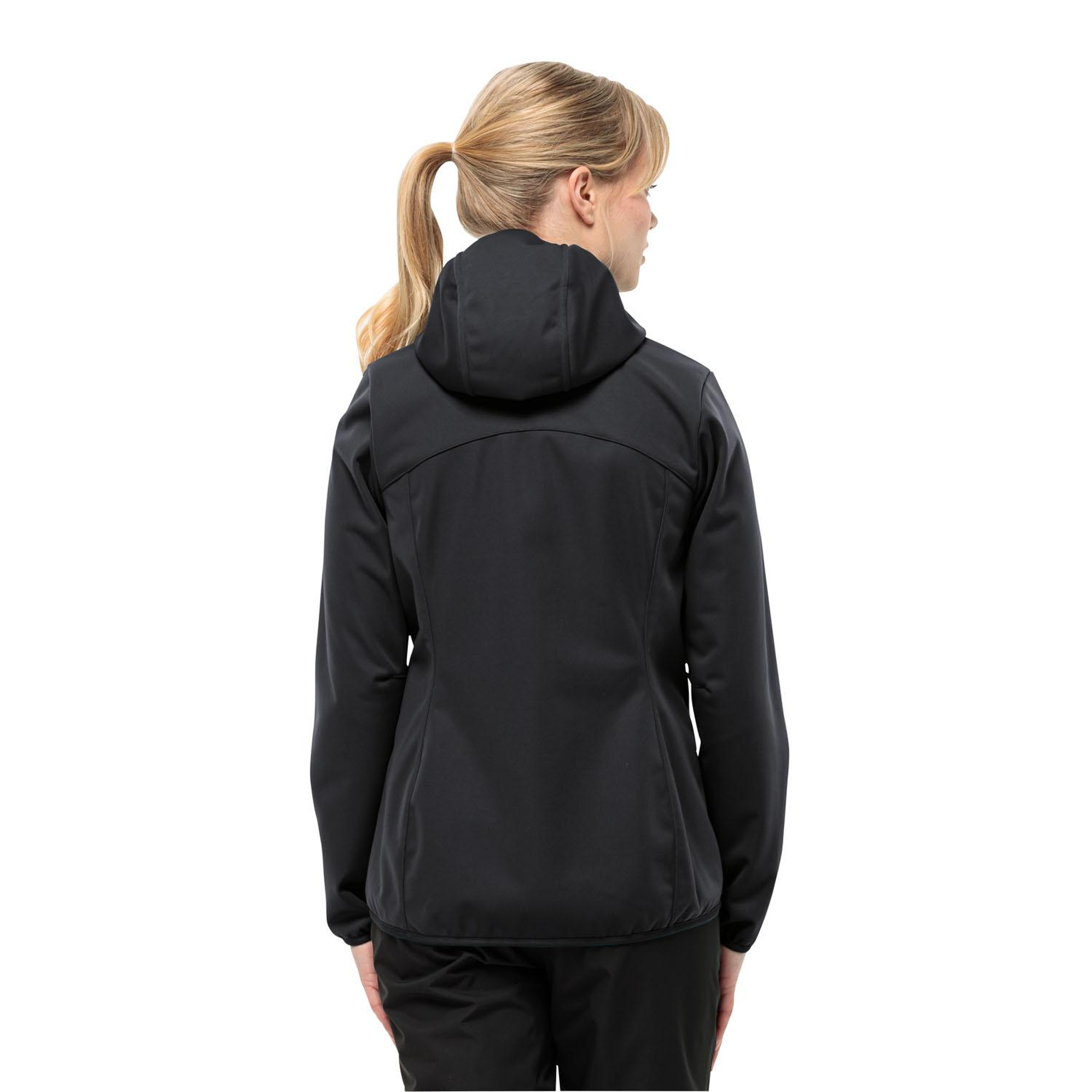 Jack Wolfskin Windhain Hoody Kadın Siyah Softshell