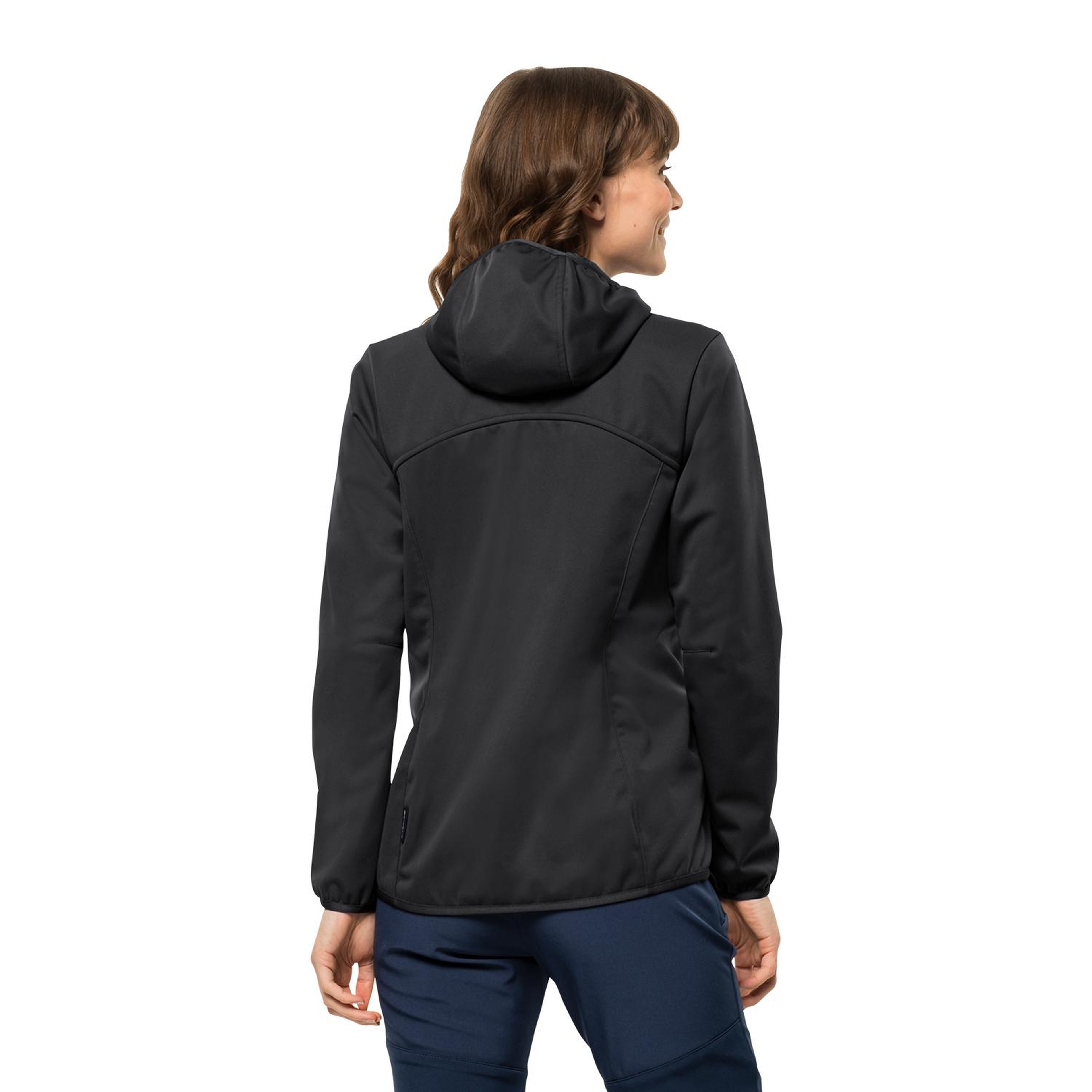 Jack Wolfskin Windhain Hoody Kadın Siyah Softshell