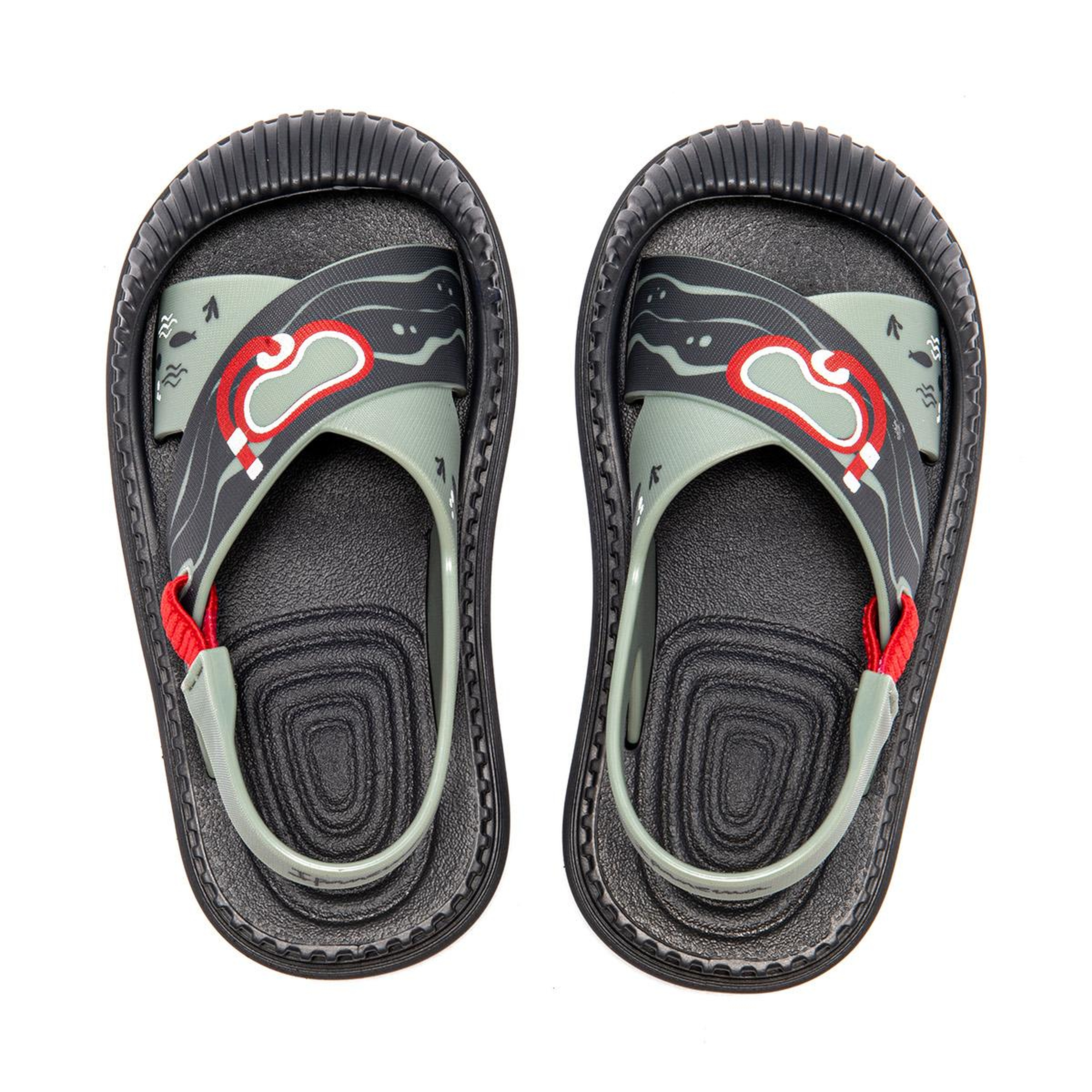 Fun Sea Çocuk Sandalet Gri-Yeşil 19/27