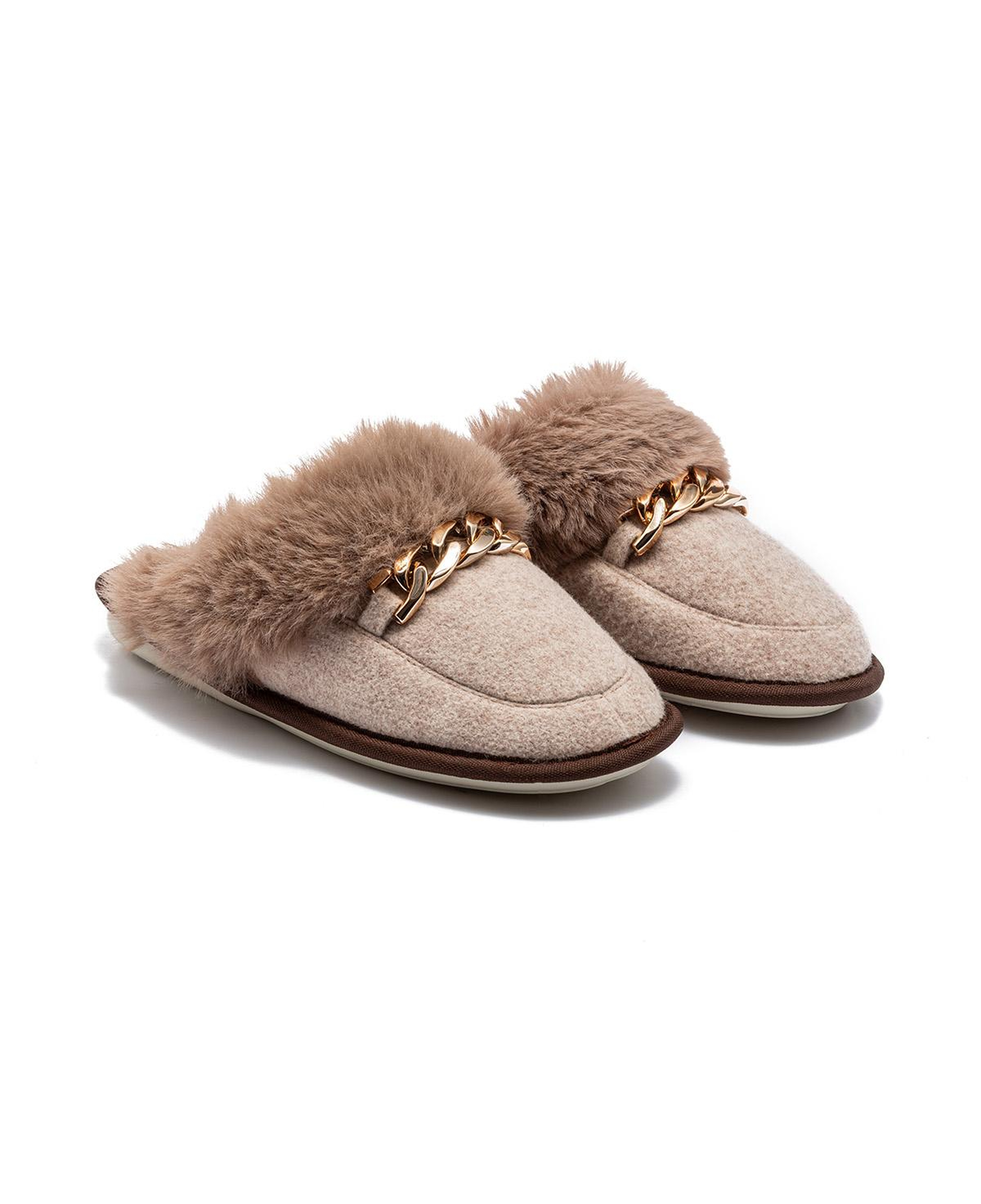 Suzi Kadın Tokalı Ev Terliği Bej 37/41