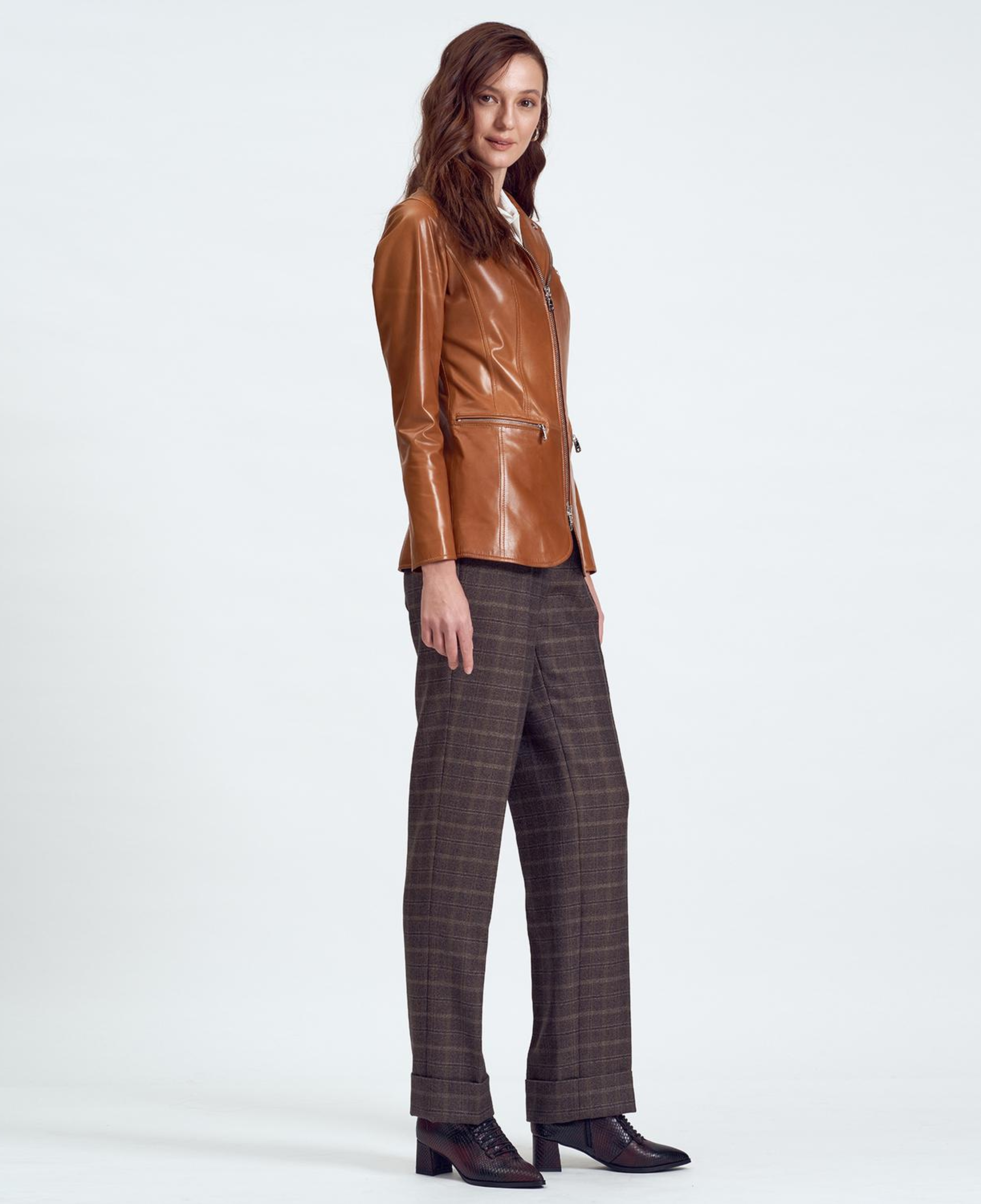 Elenore Kadın Deri Blazer Spor Ceket