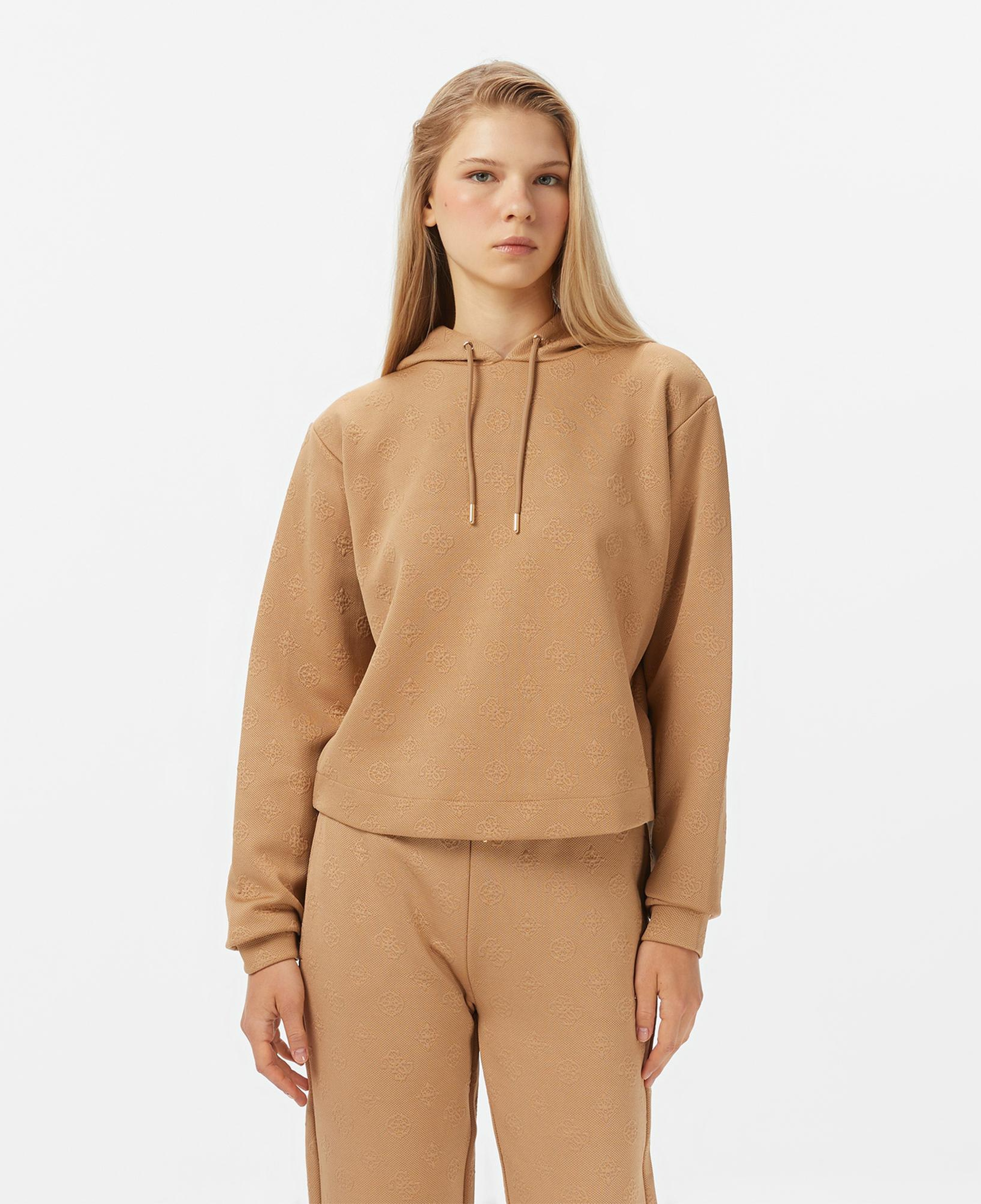 Guess Peony Kadın Kahverengi Hoodie