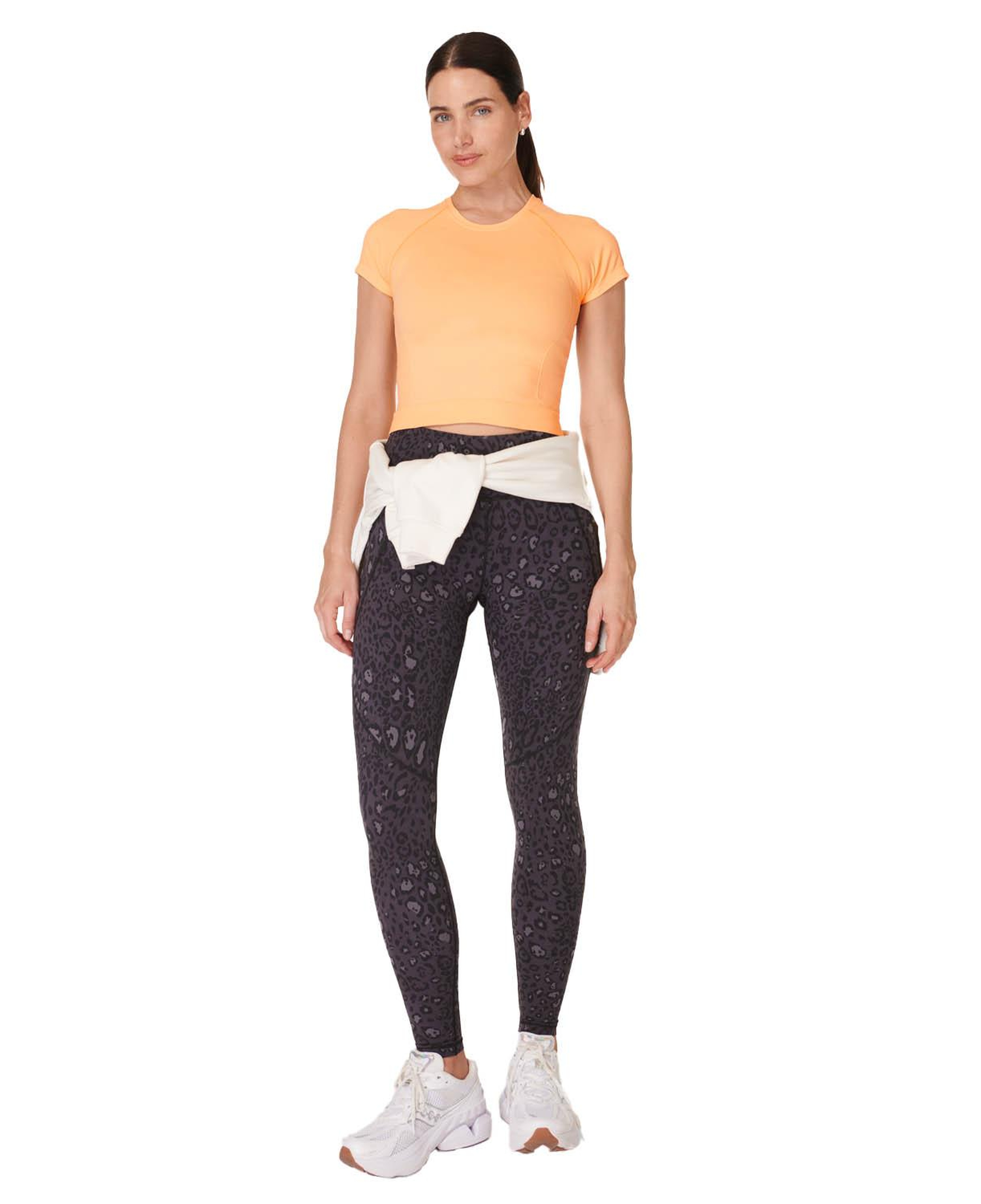 Sweaty Betty Athlete Crop Seamless Workout Kadın Turuncu Koşu Tank Top