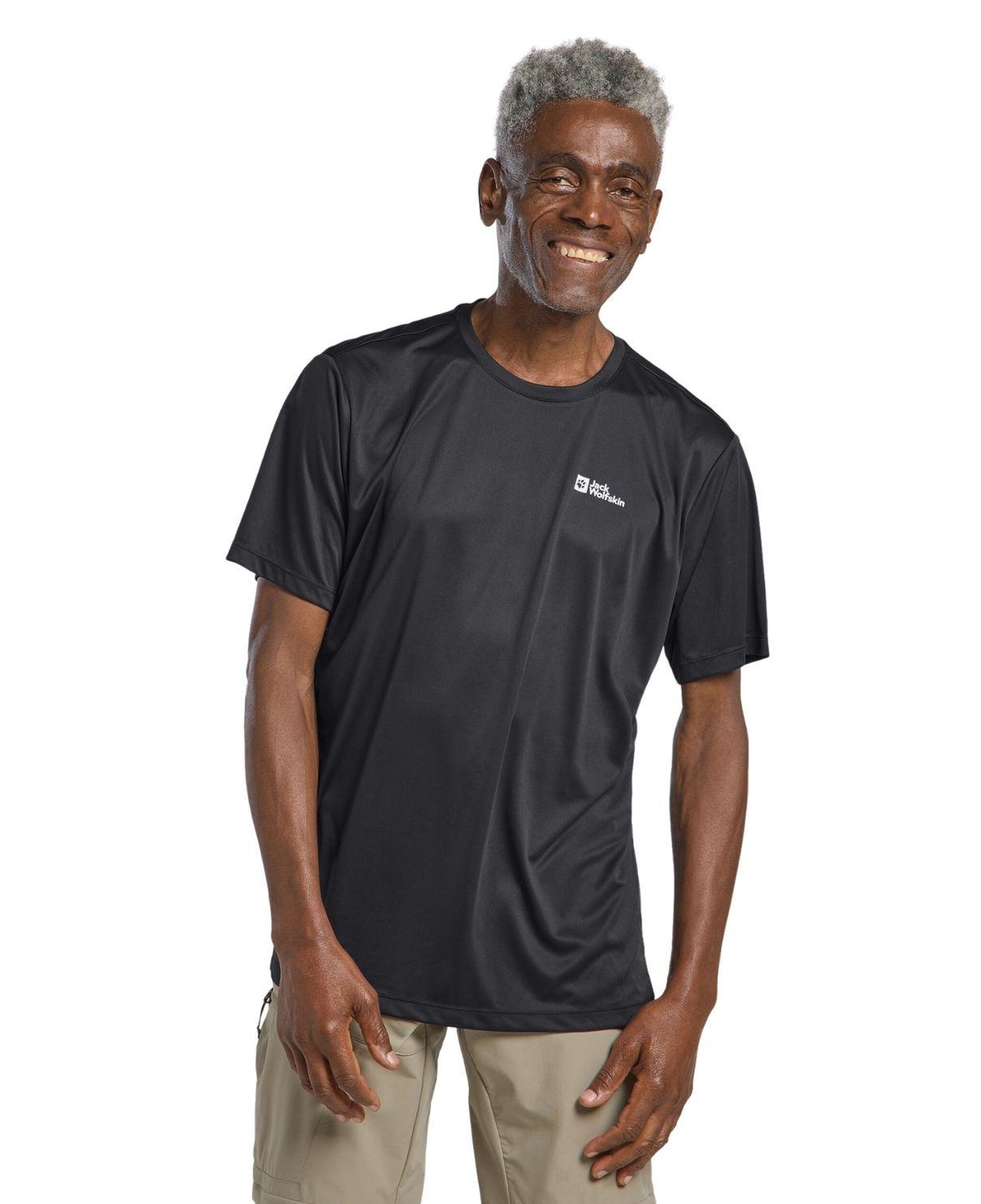 Jack Wolfskin Tech T Erkek Gri Tişört