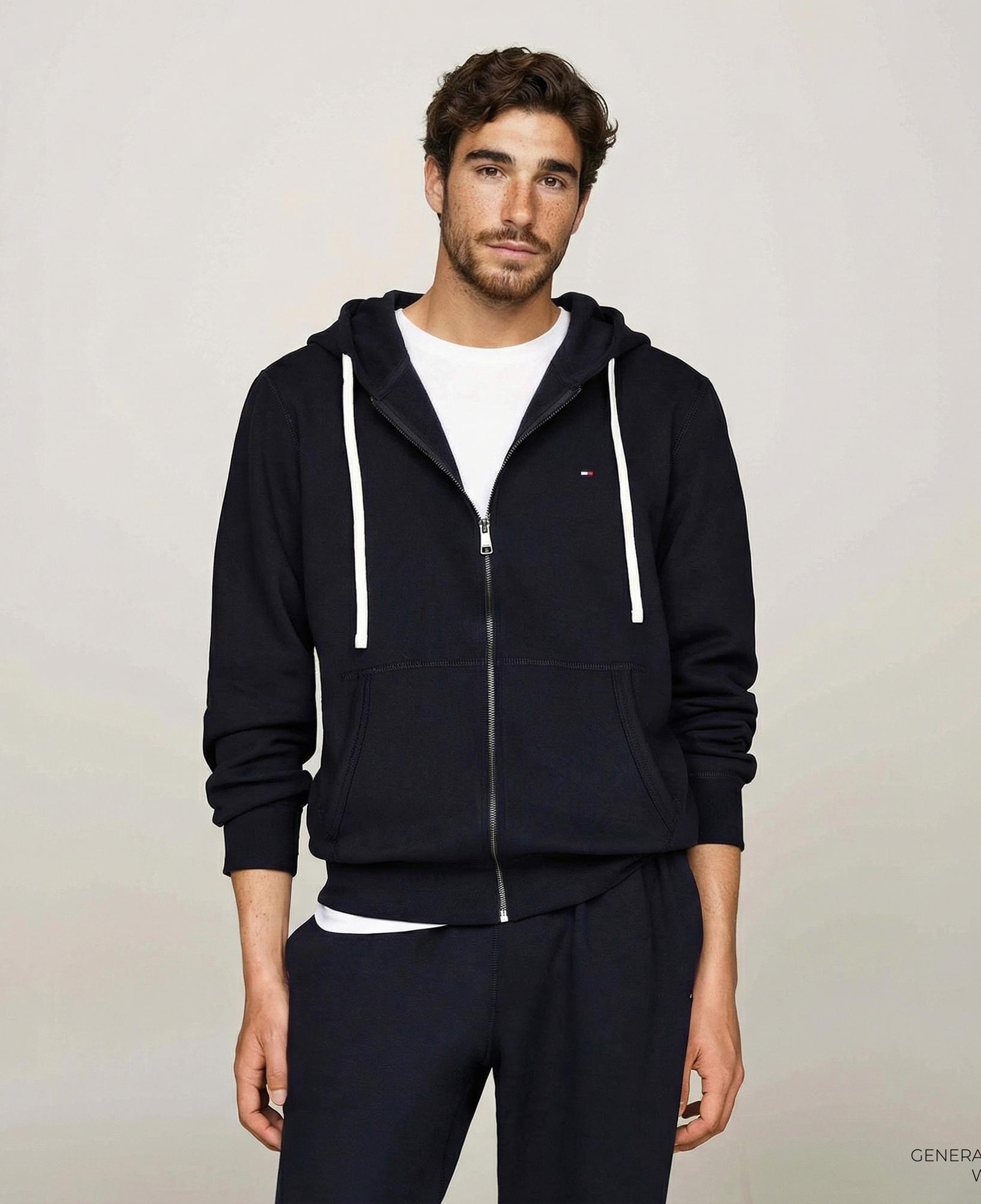 Tommy Hilfiger Erkek Lacivert Hoodie