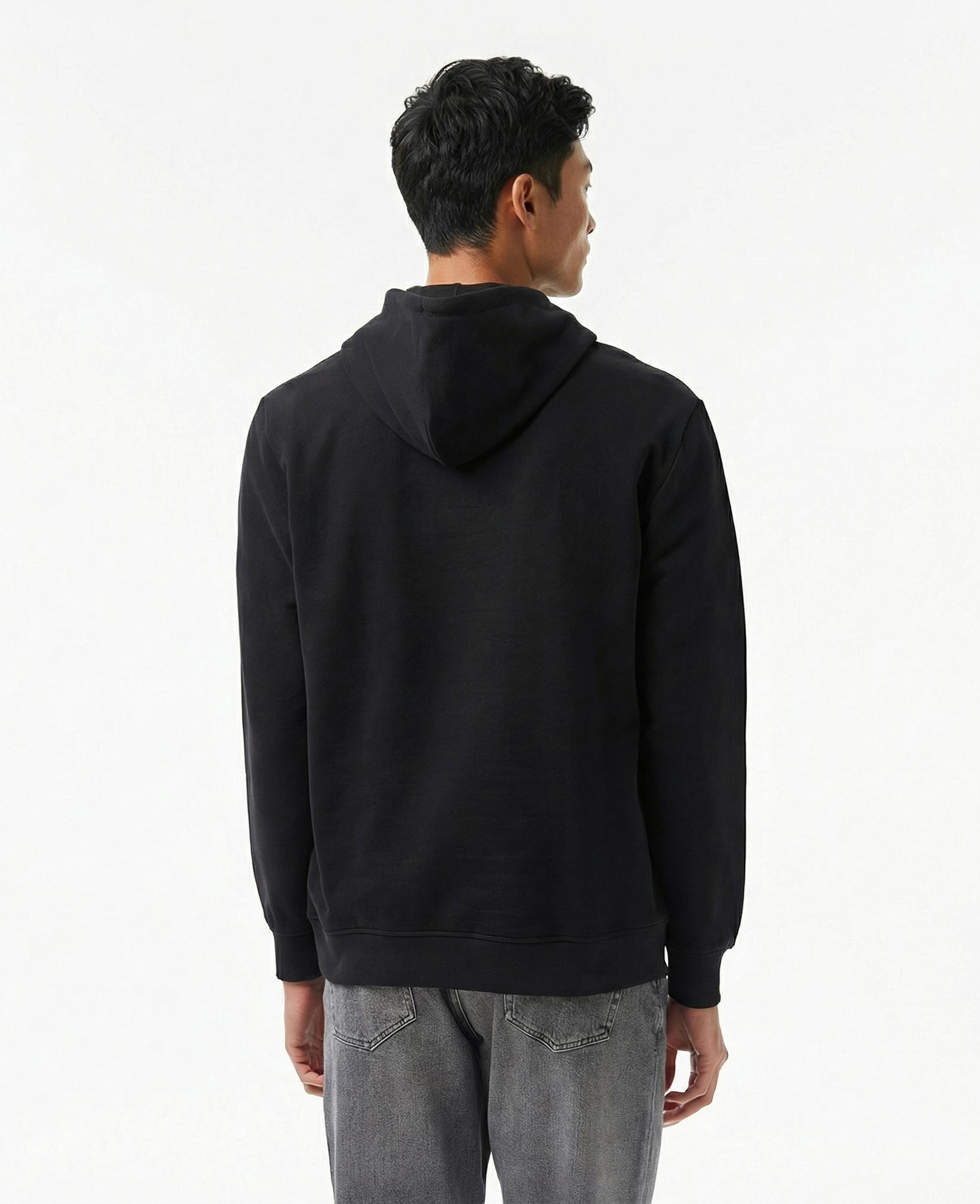 Tommy Hilfiger Twist Flag Erkek Siyah Hoodie