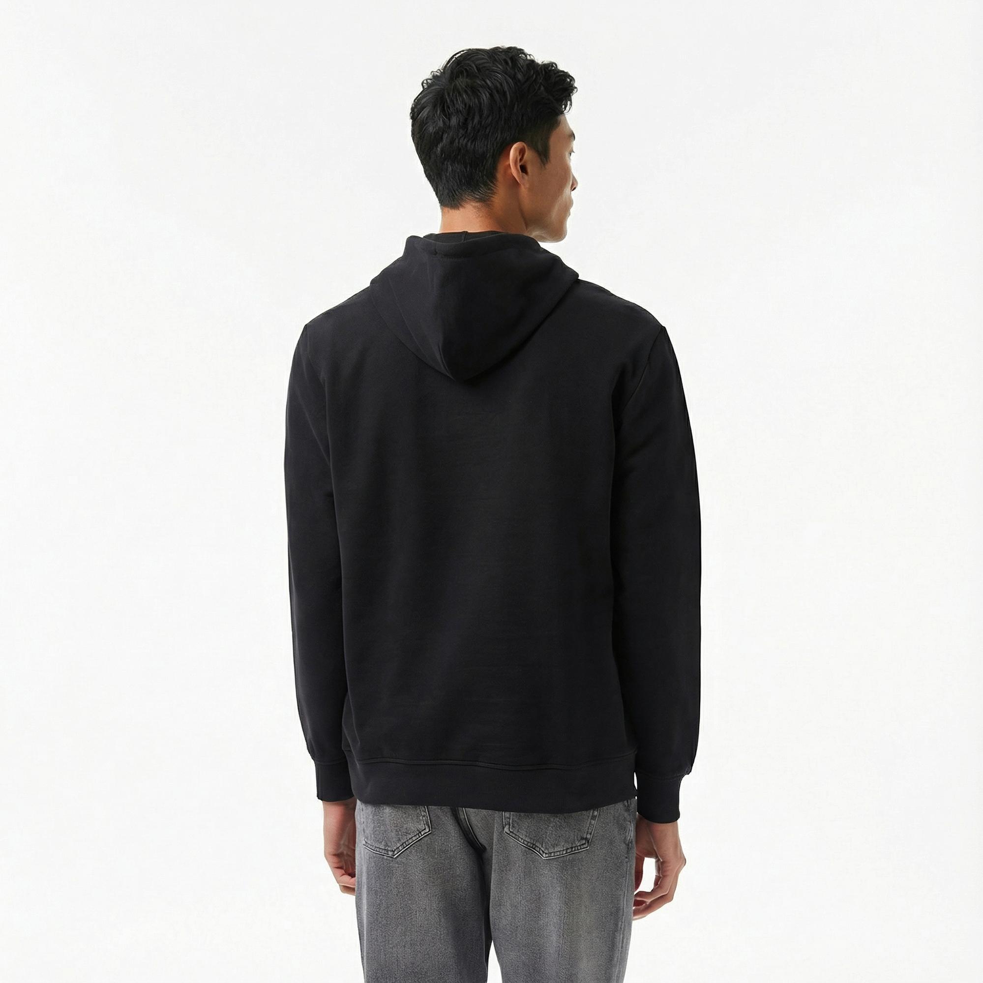 Tommy Hilfiger Twist Flag Erkek Siyah Hoodie