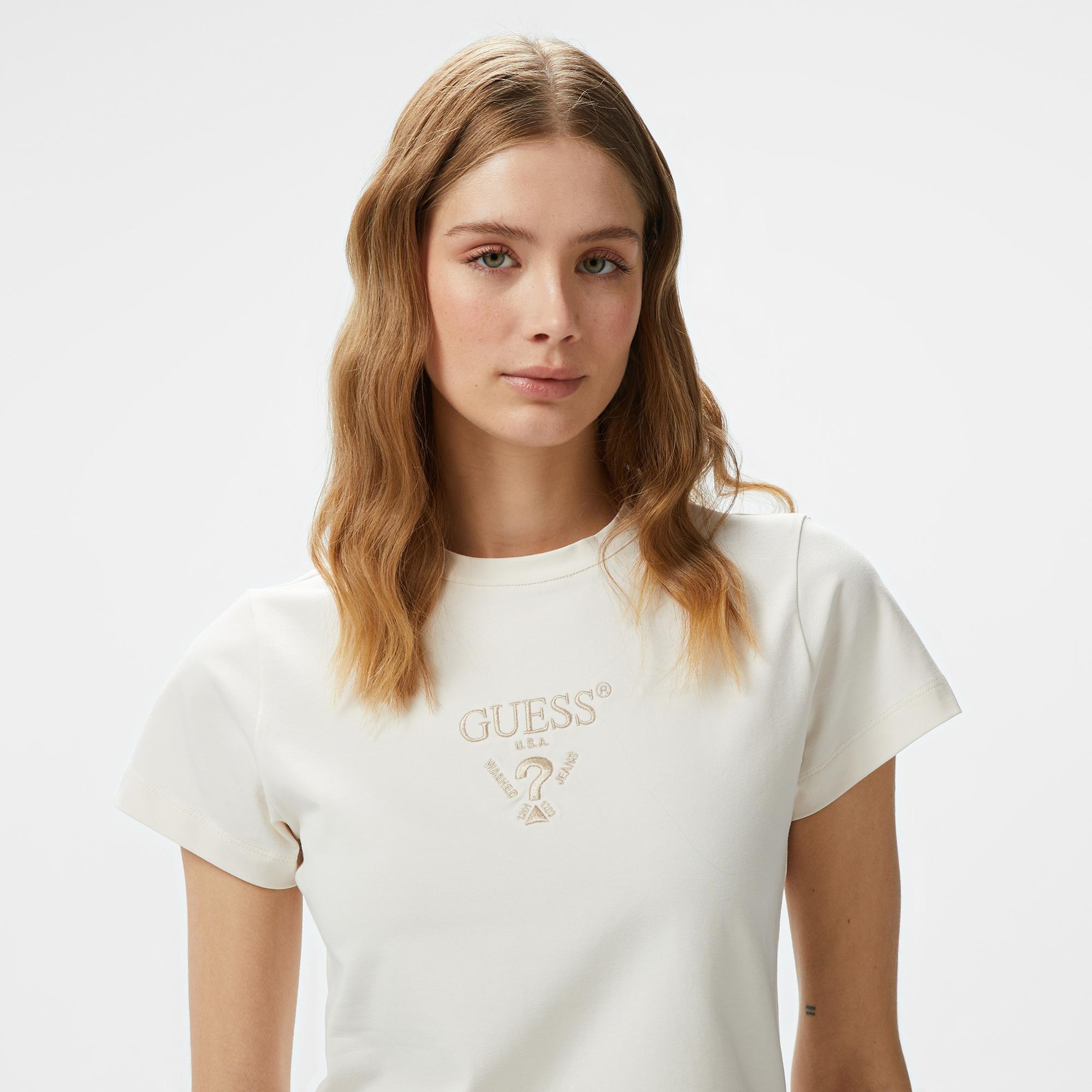 Guess Colette Kadın Beyaz T-Shirt