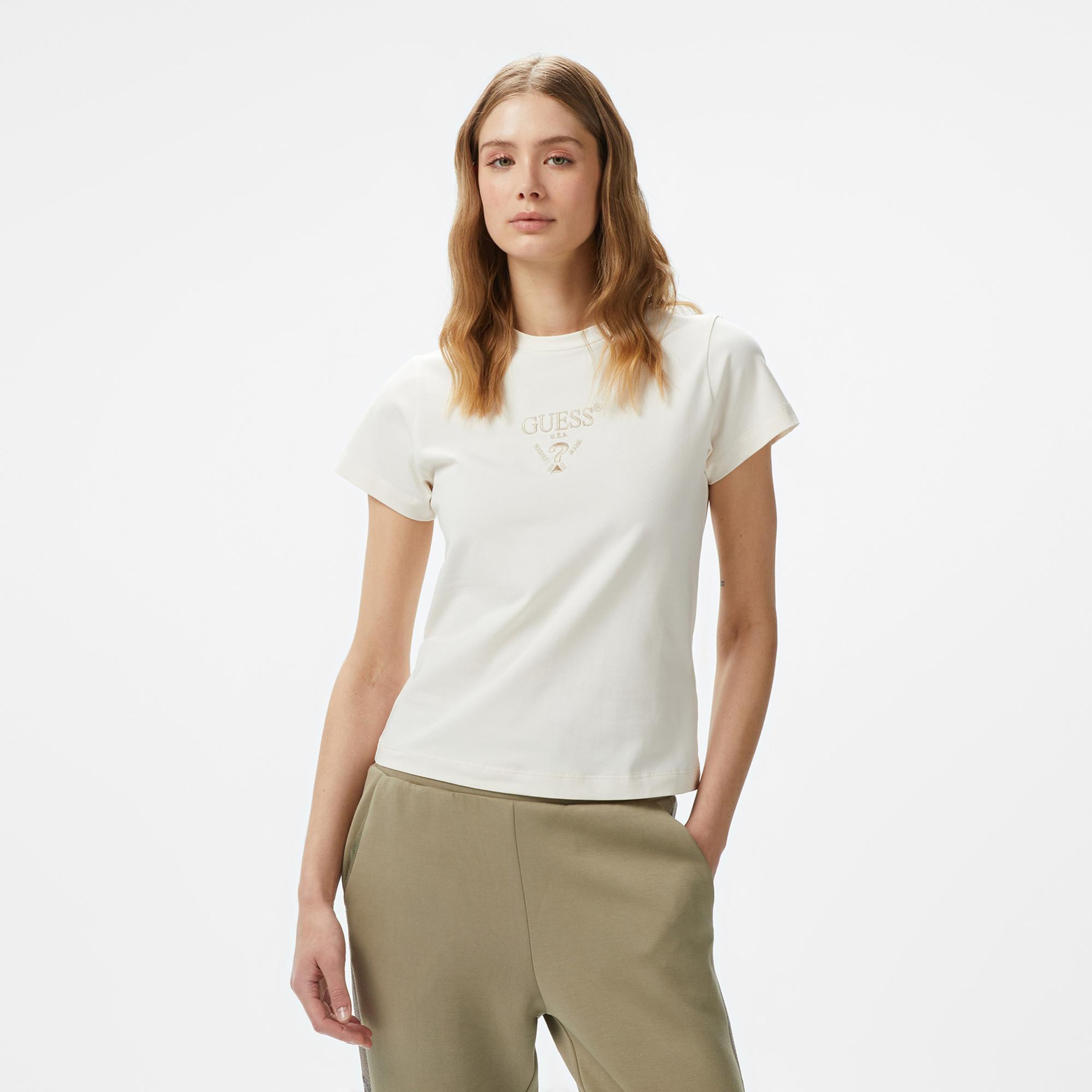 Guess Colette Kadın Beyaz T-Shirt