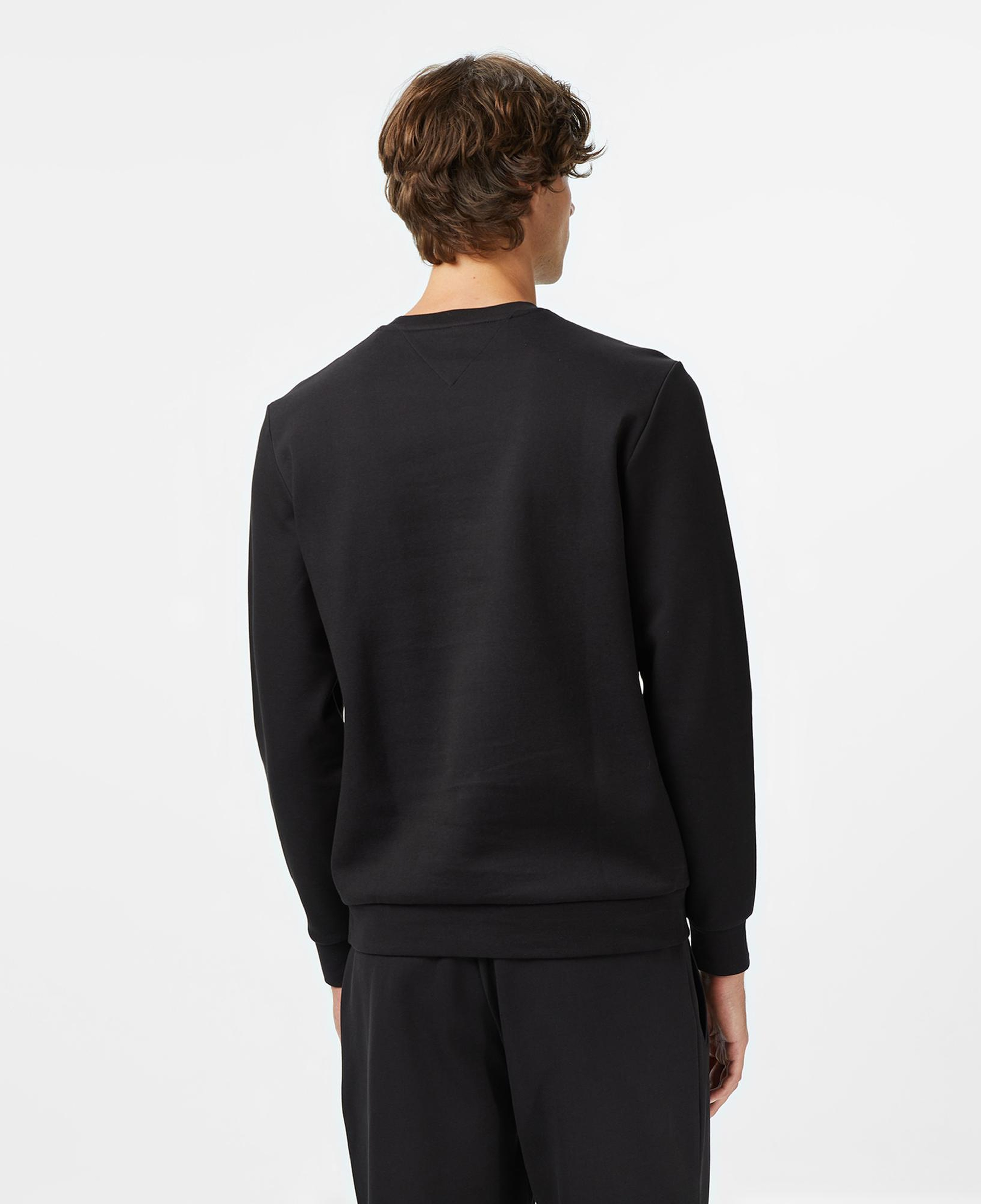 Tommy Hilfiger Essential Intechno Yuvarlak Yaka Erkek Siyah Sweatshirt