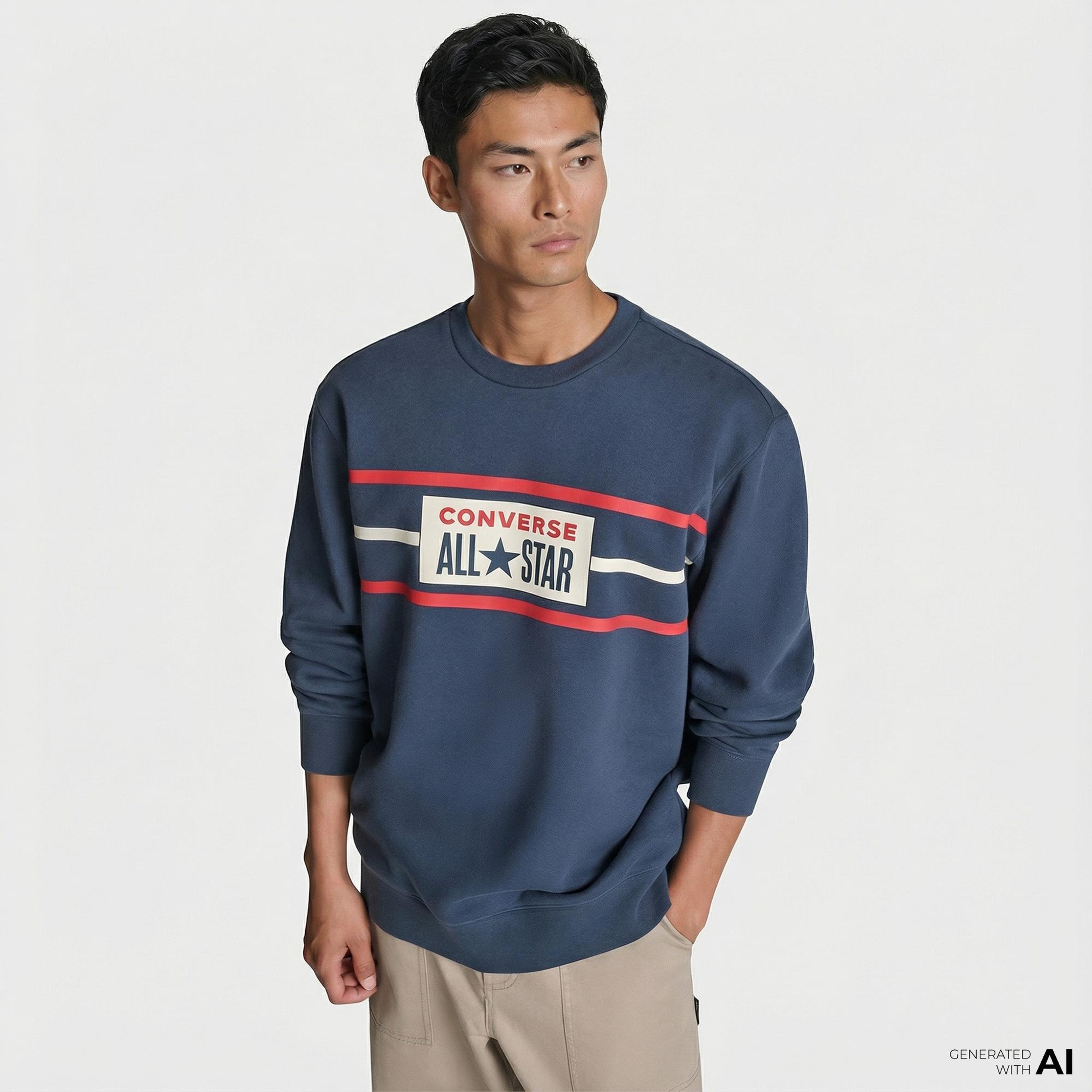Converse Erkek Lacivert Sweatshirt