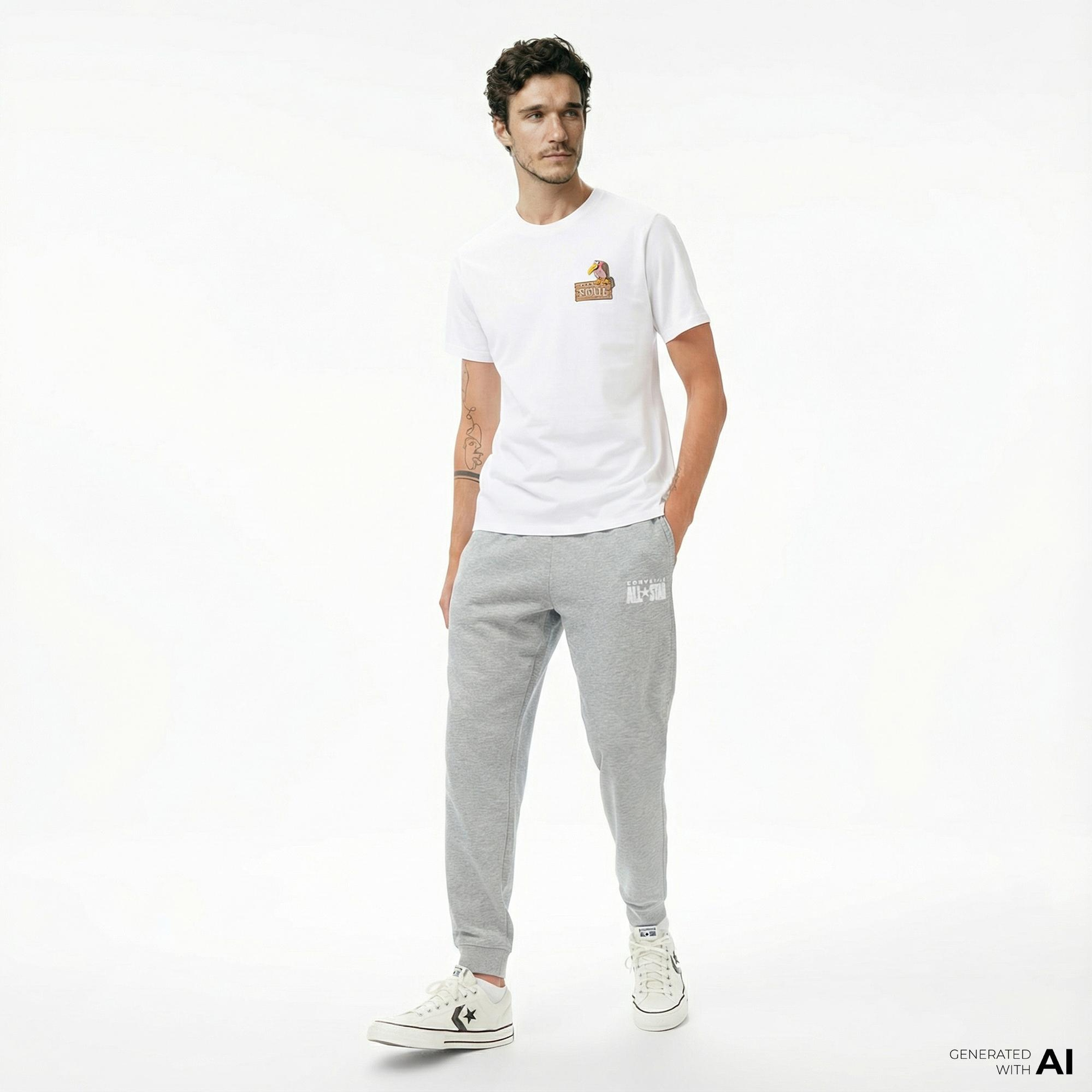 Converse Erkek Beyaz T-Shirt