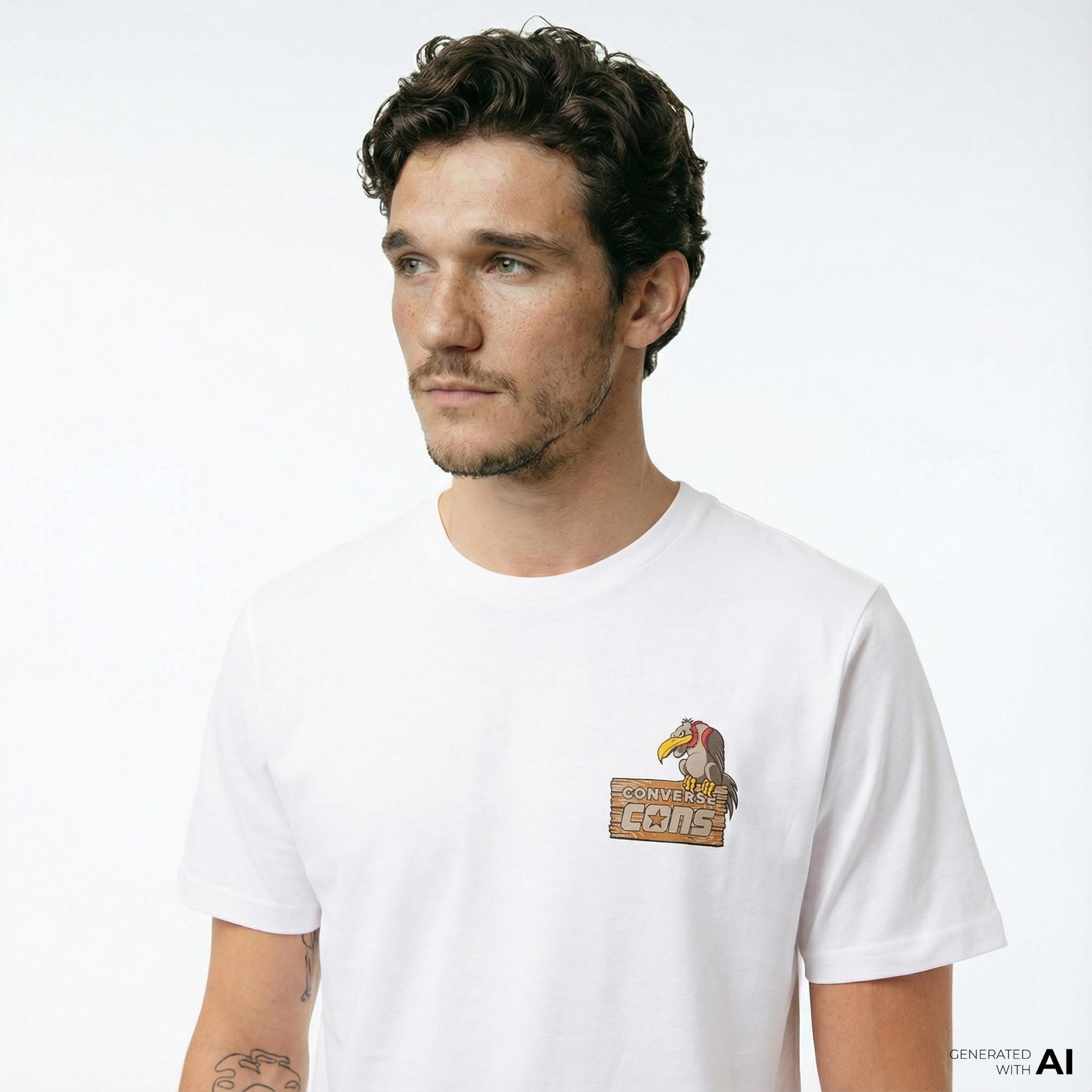 Converse Erkek Beyaz T-Shirt