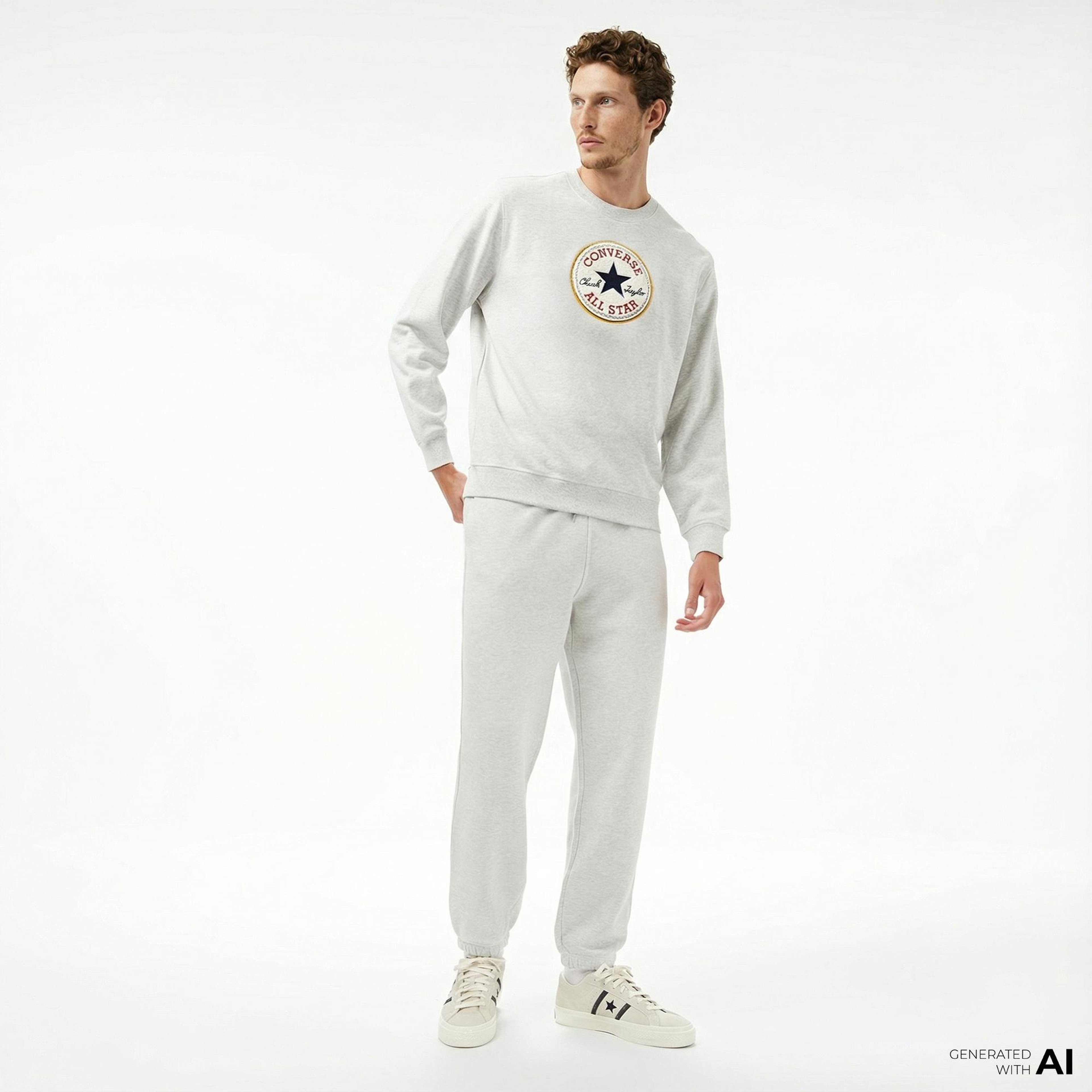 Converse Erkek Gri Sweatshirt